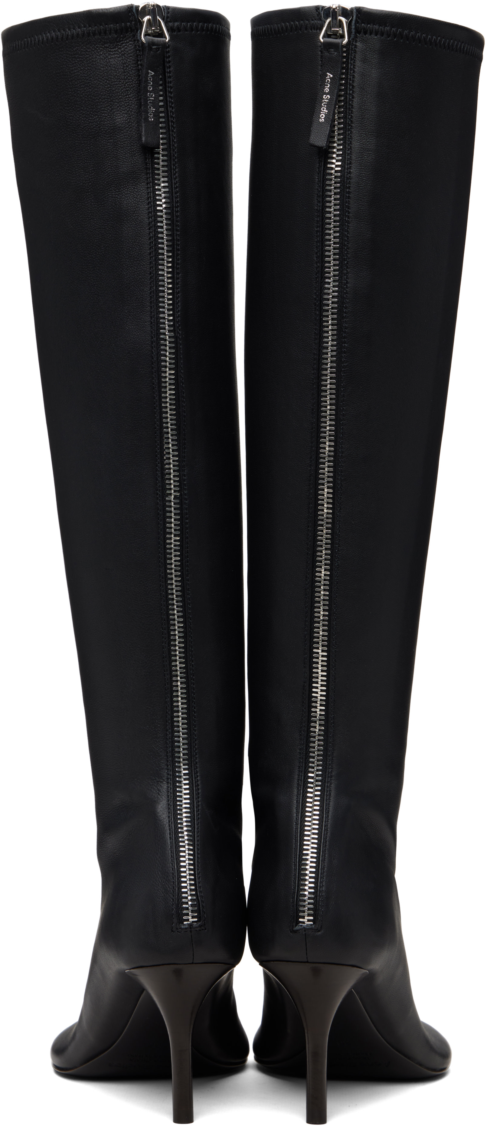 Acne Studios - Bottes hautes noires en cuir