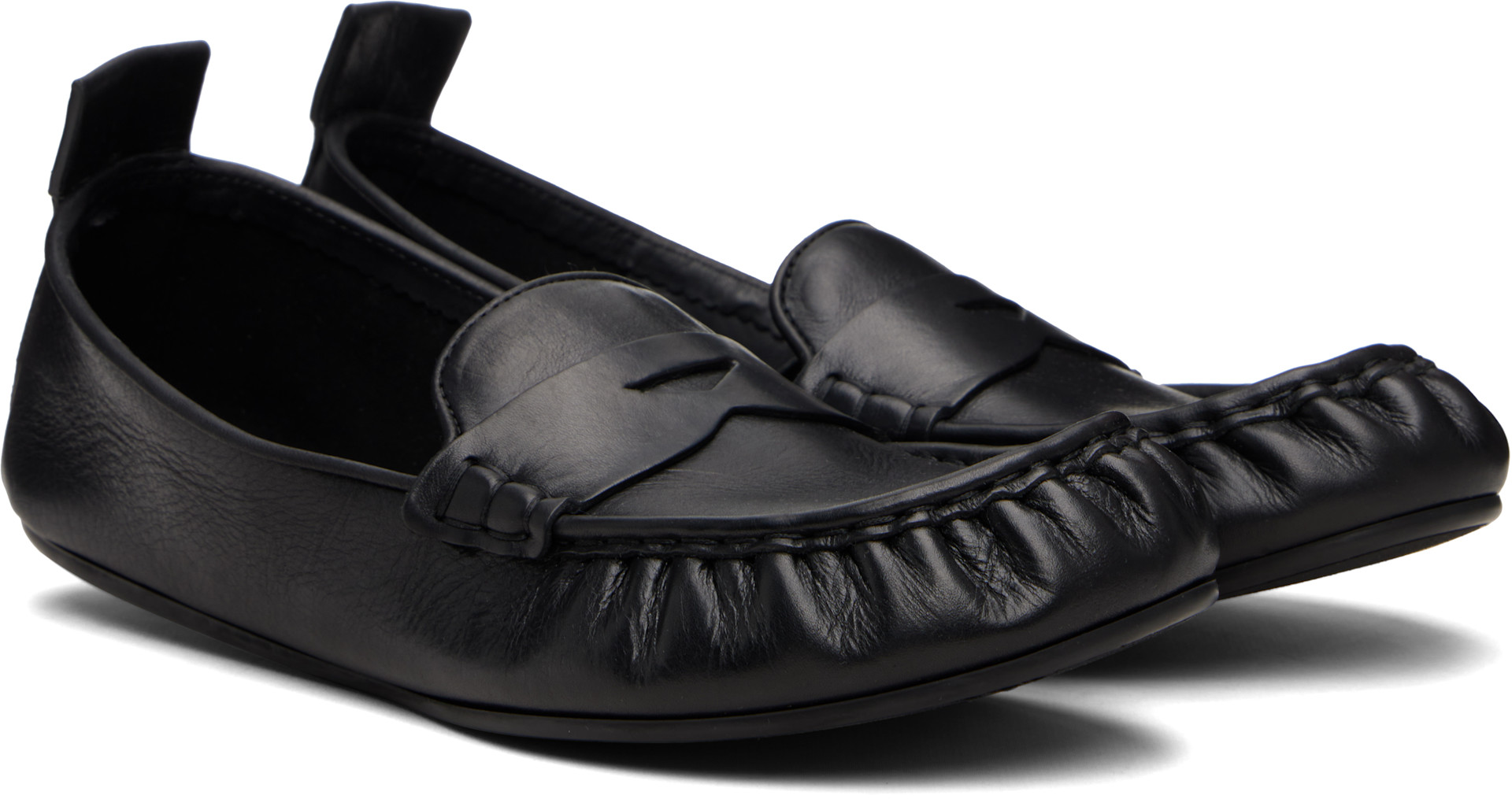Acne Studios - Flâneurs noirs en cuir