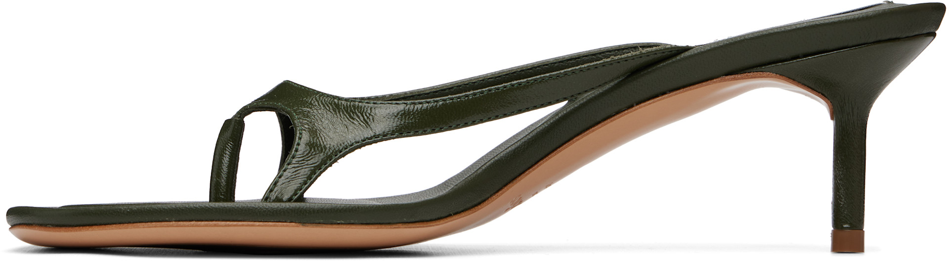 Acne Studios - Sandales à petit talon kaki