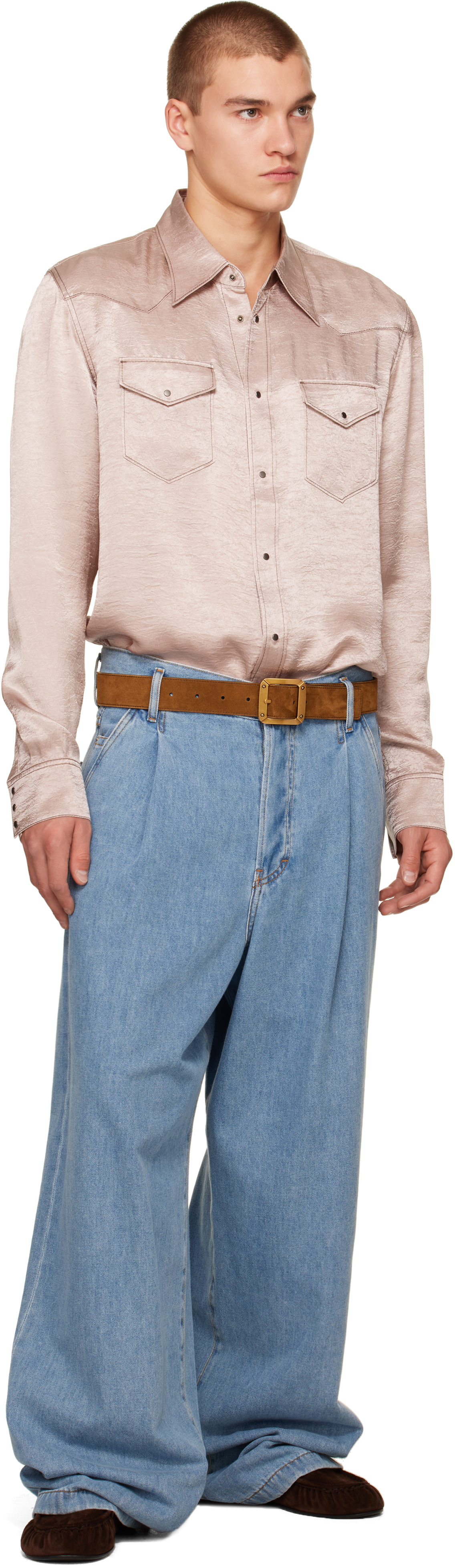 Acne Studios - Brown Reversible Leather Belt