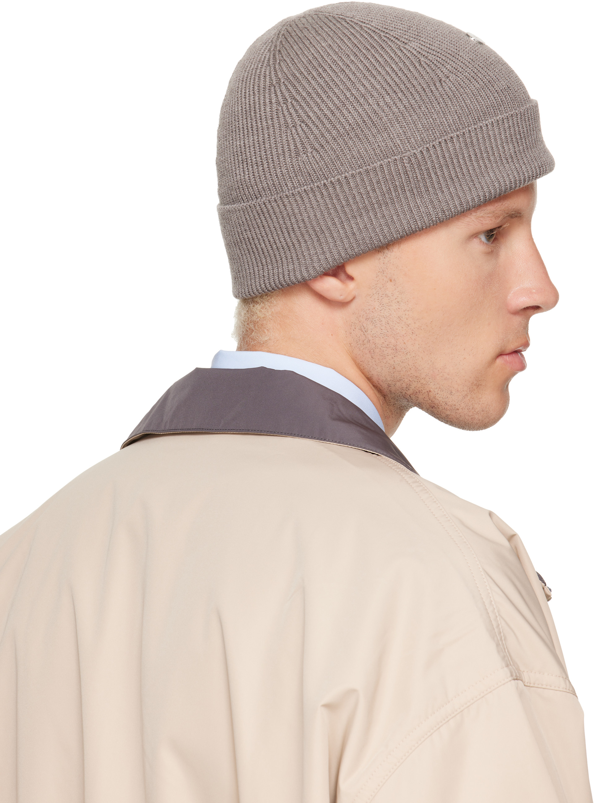 Acne Studios - Taupe Wool Rivet Beanie