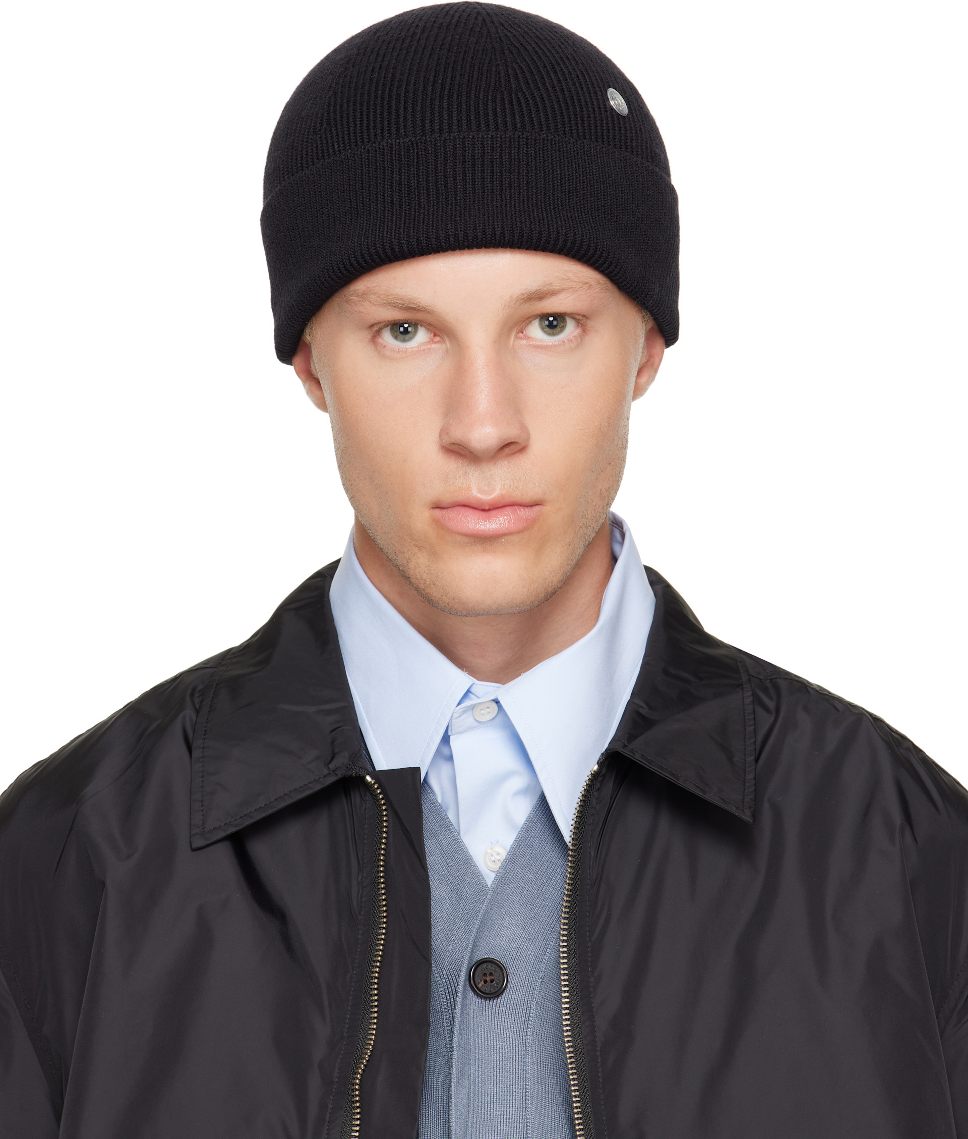 Acne Studios - Black Wool Rivet Beanie