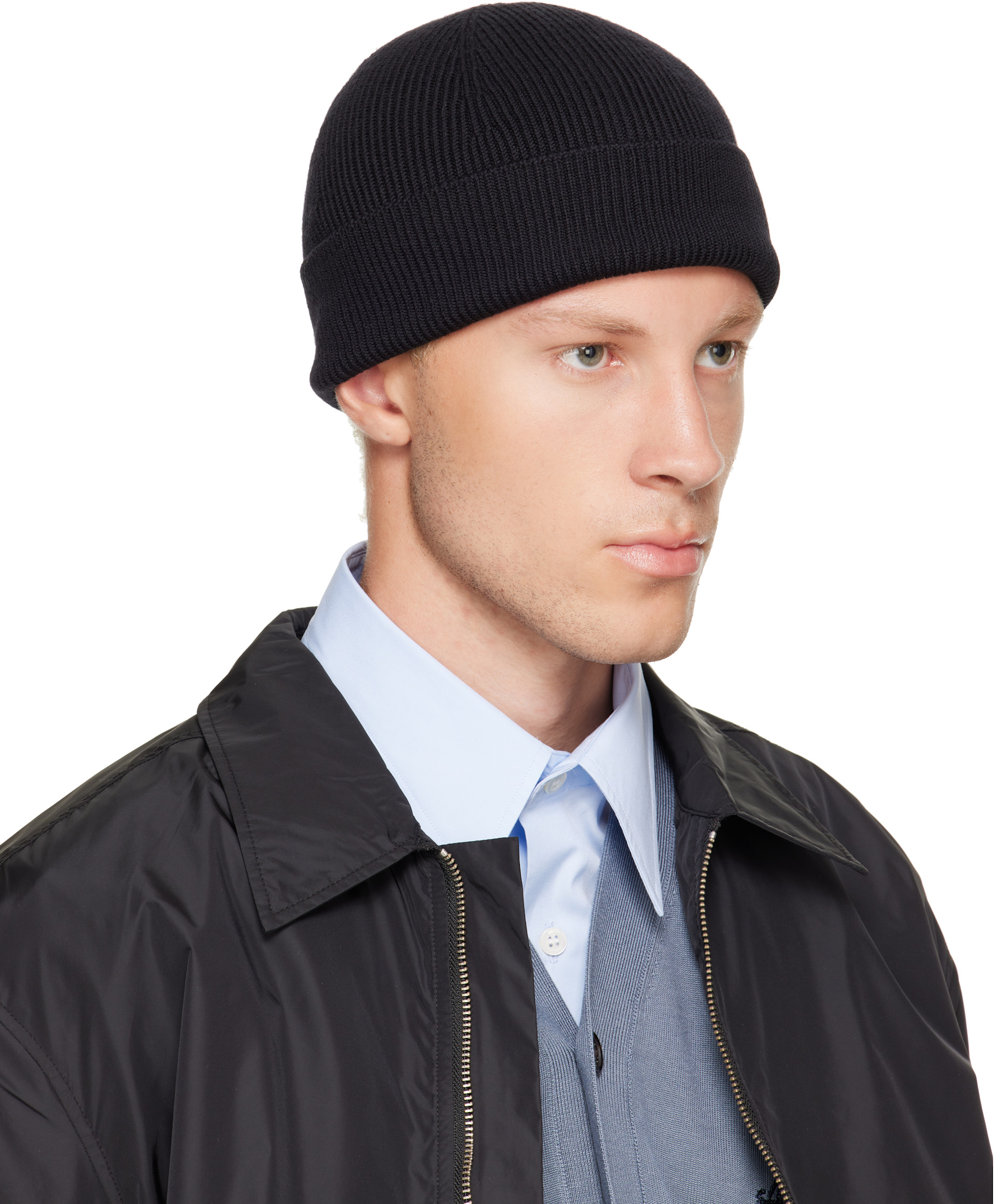Acne Studios - Black Wool Rivet Beanie