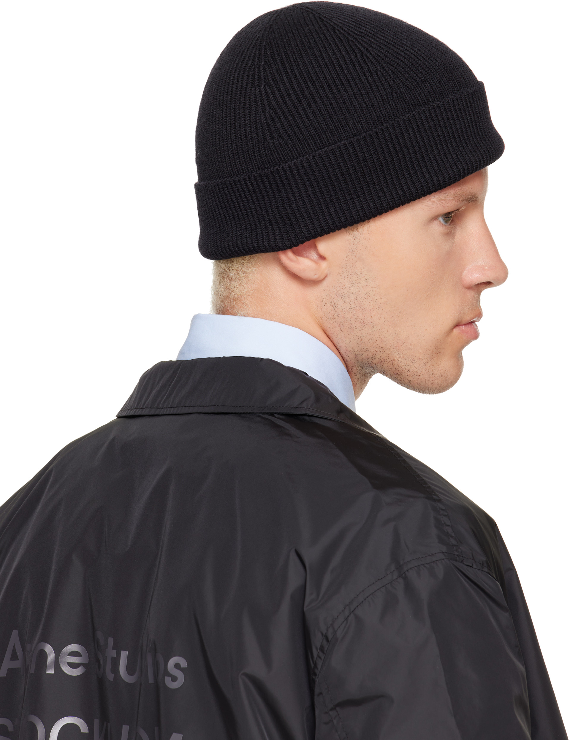 Acne Studios - Black Wool Rivet Beanie