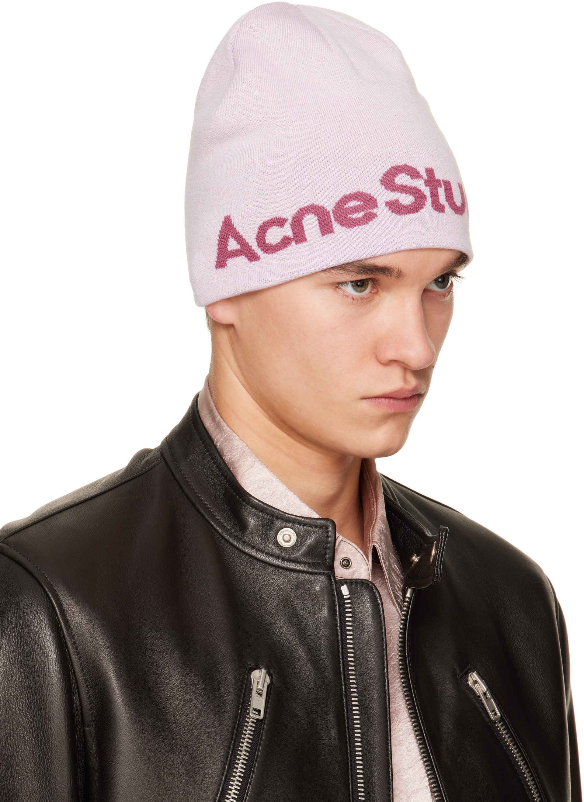 Acne Studios - Pink Wool Knit Beanie