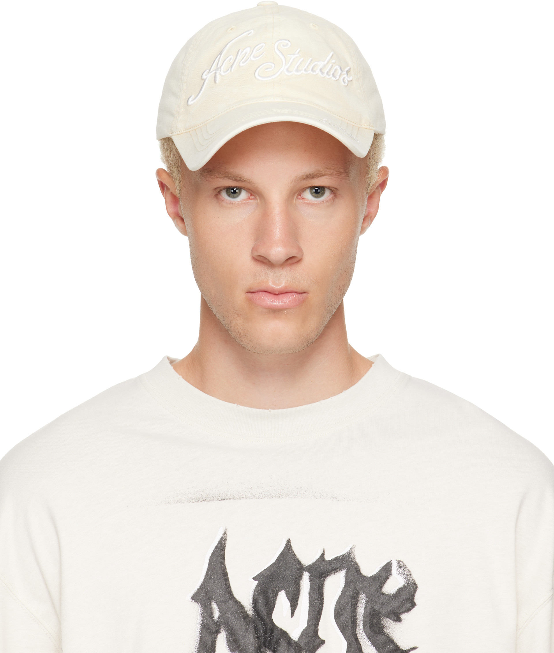 Acne Studios - Off-White Embroidered Logo Cap