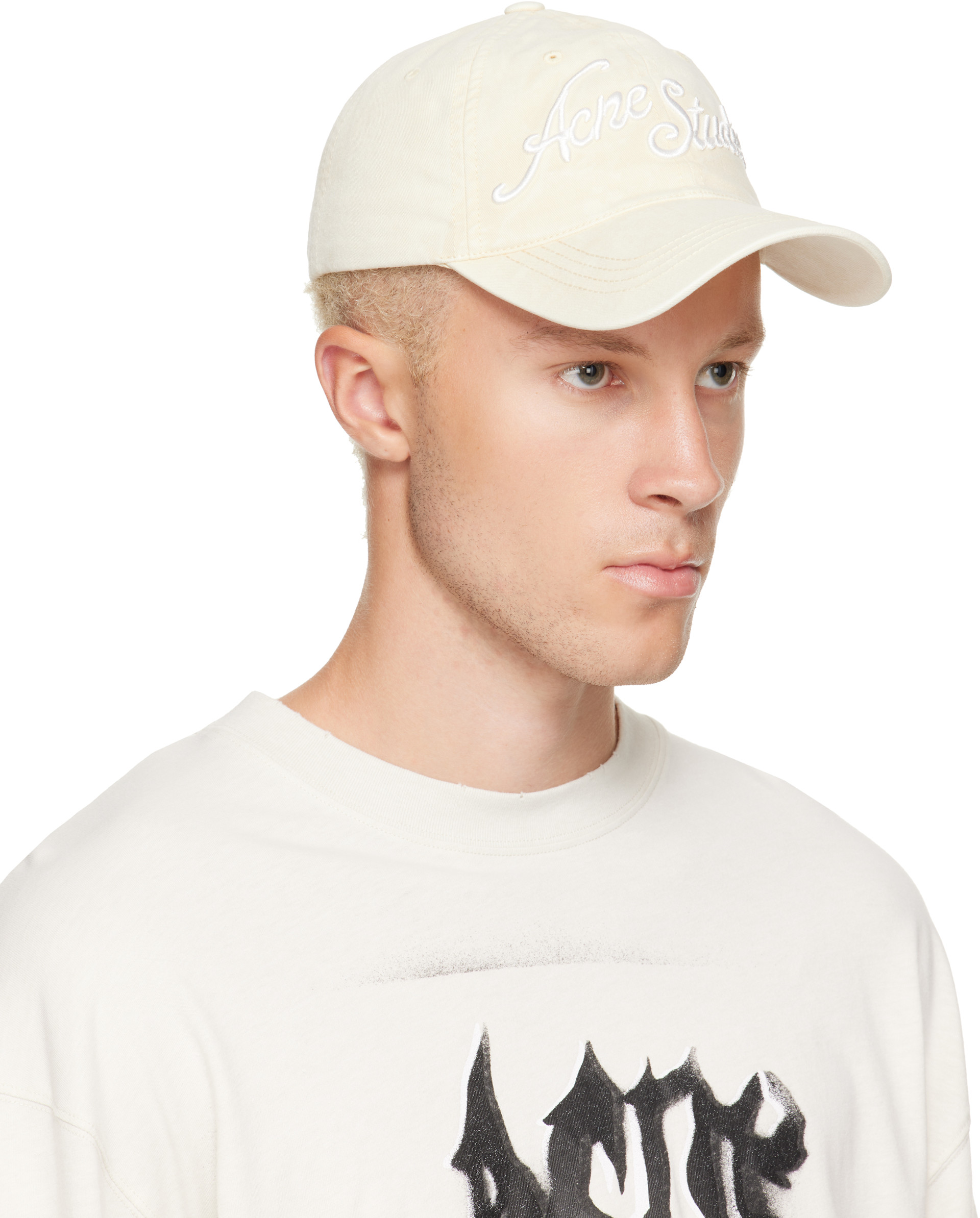 Acne Studios - Off-White Embroidered Logo Cap