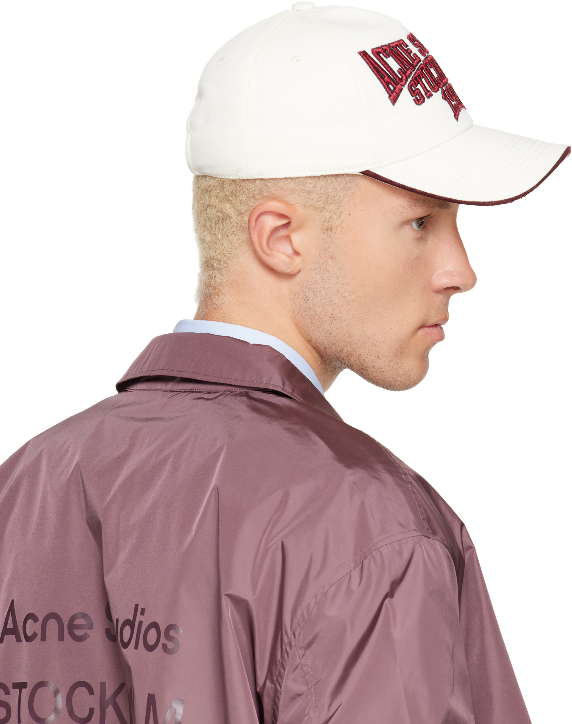 Acne Studios - Off-White Embroidered Logo Cap