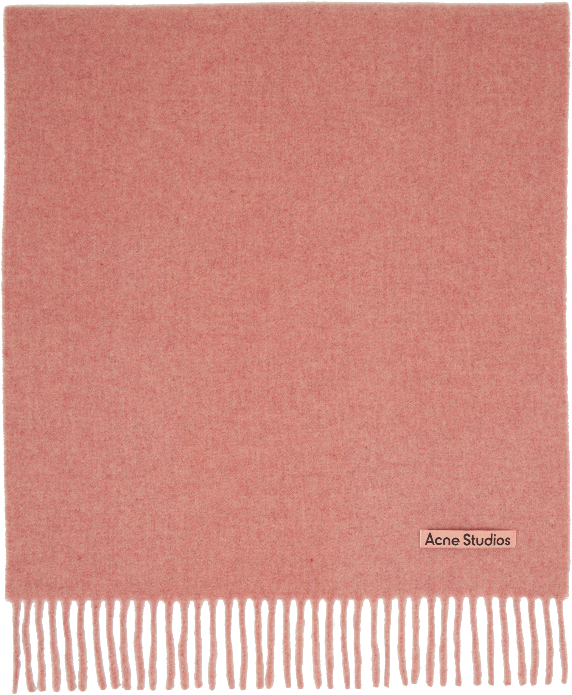 Acne Studios - Pink Fringe Wool Narrow Scarf