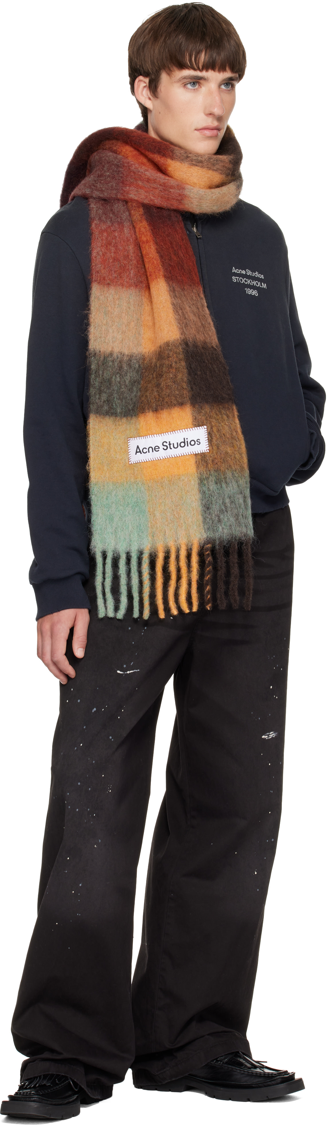 Acne Studios - Multicolor Mohair Checked Scarf