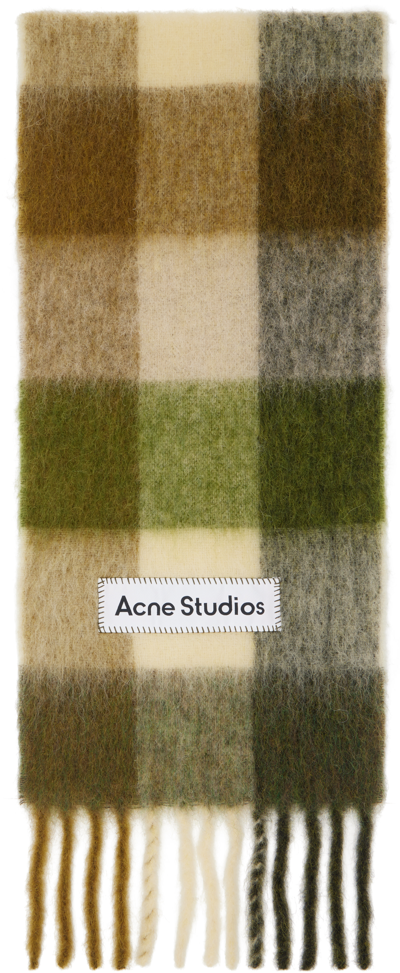 Acne Studios - Green Check Wool Scarf
