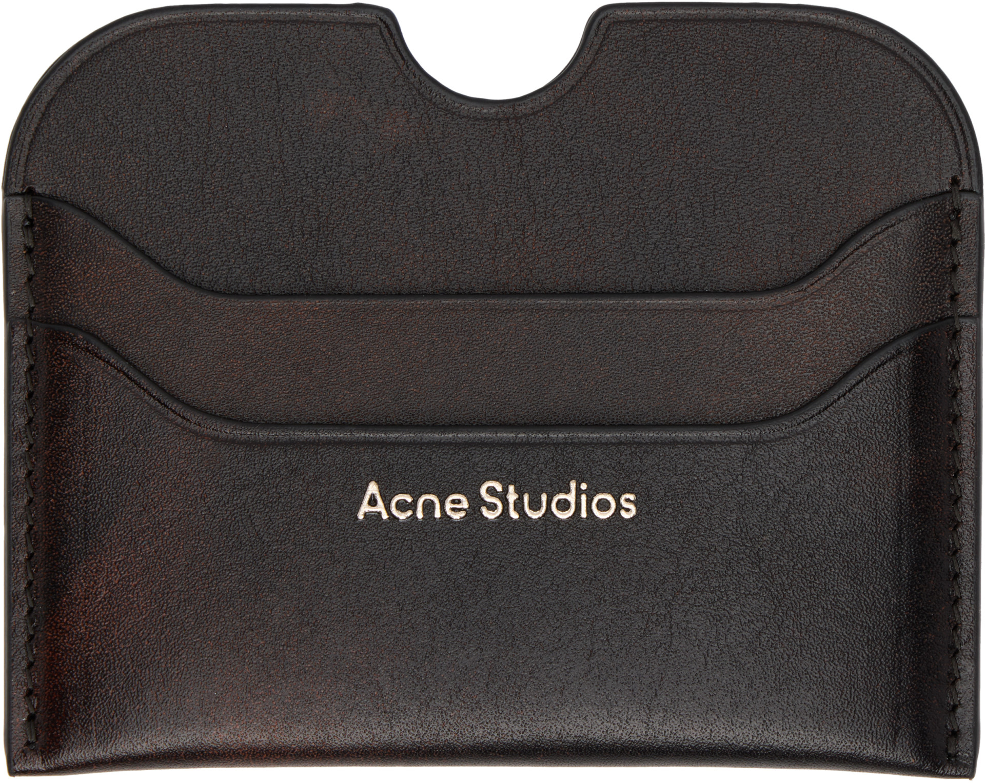 Acne Studios - Brown Leather Card Holder