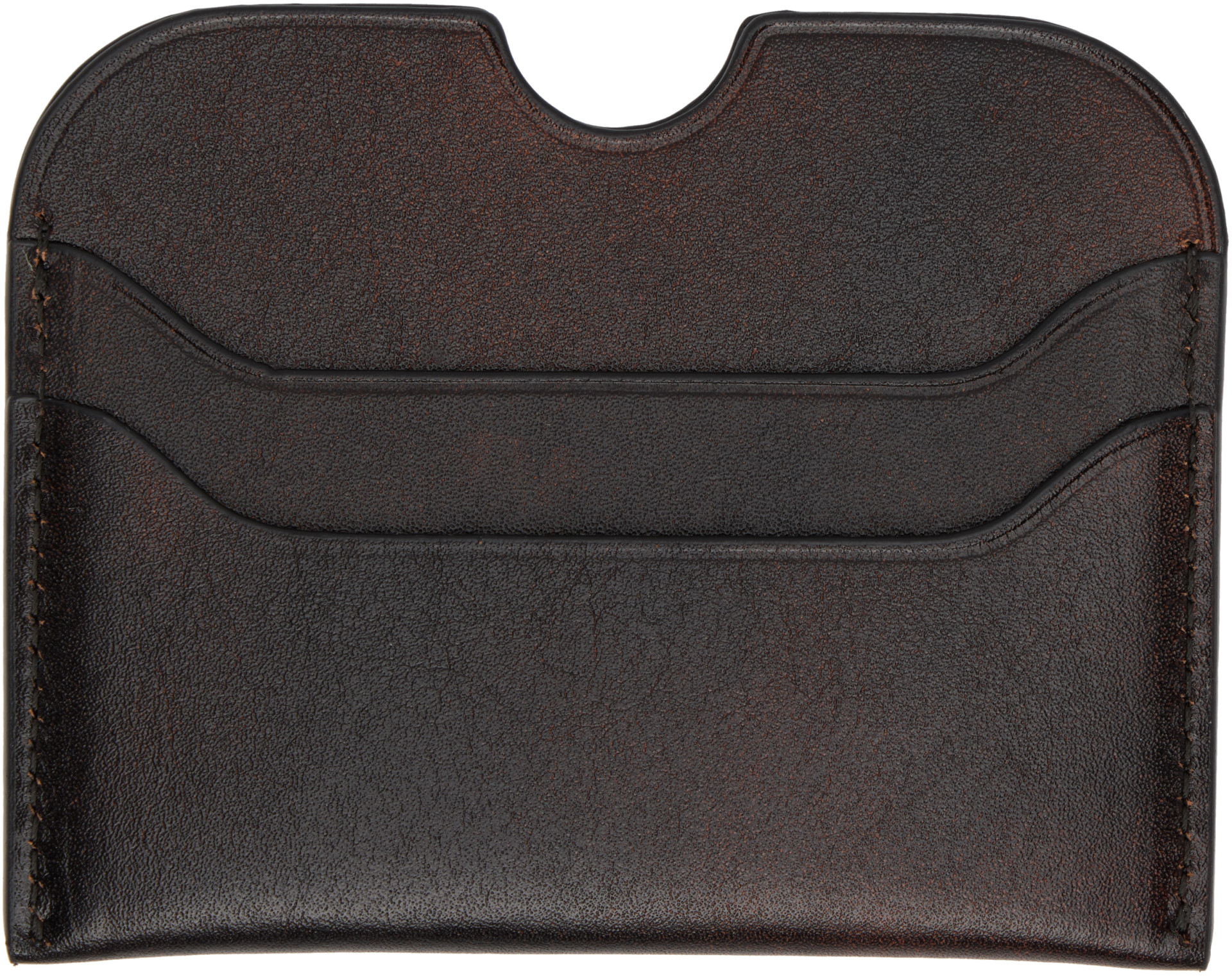 Acne Studios - Brown Leather Card Holder