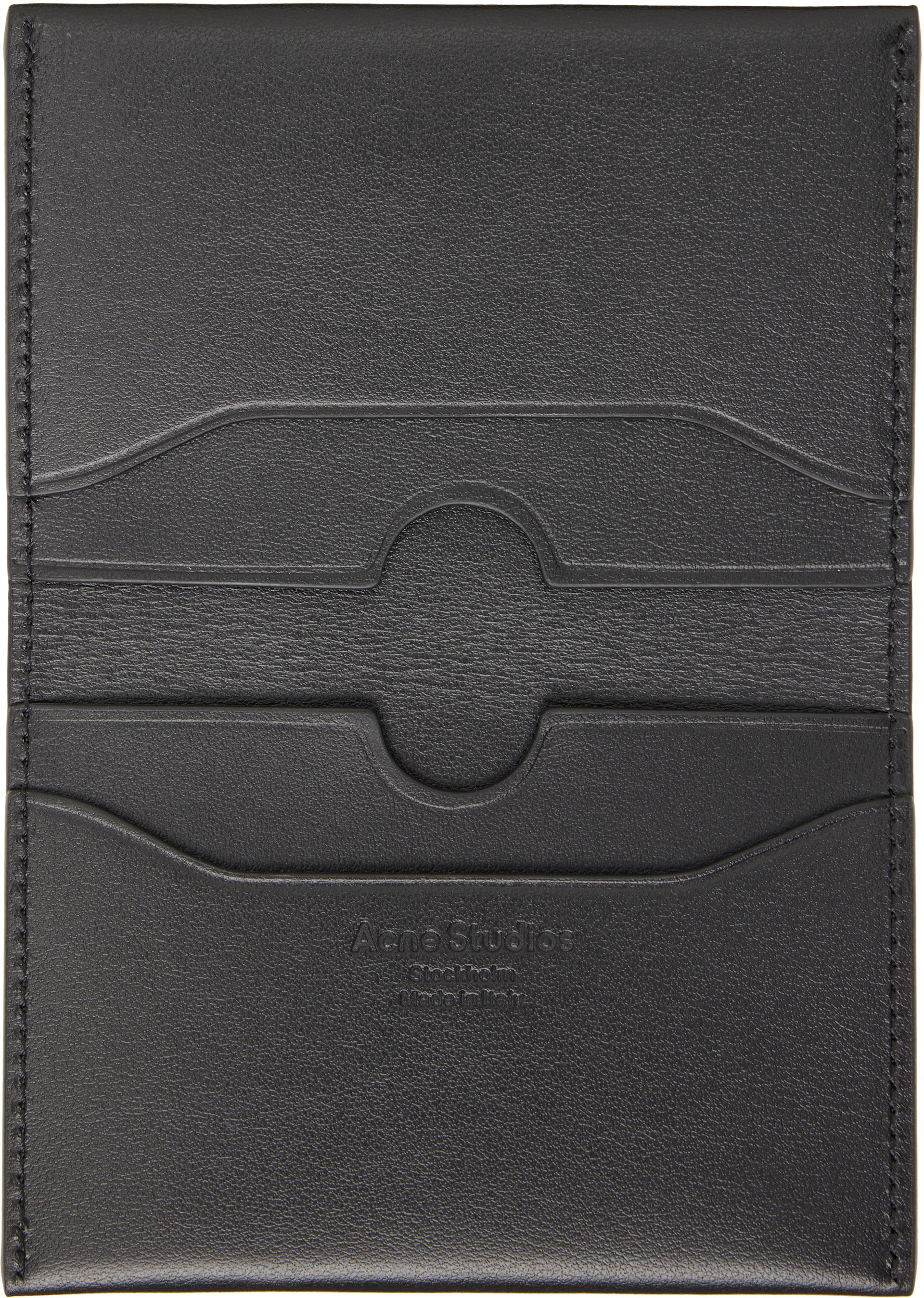 Acne Studios - Black Folded Leather Wallet