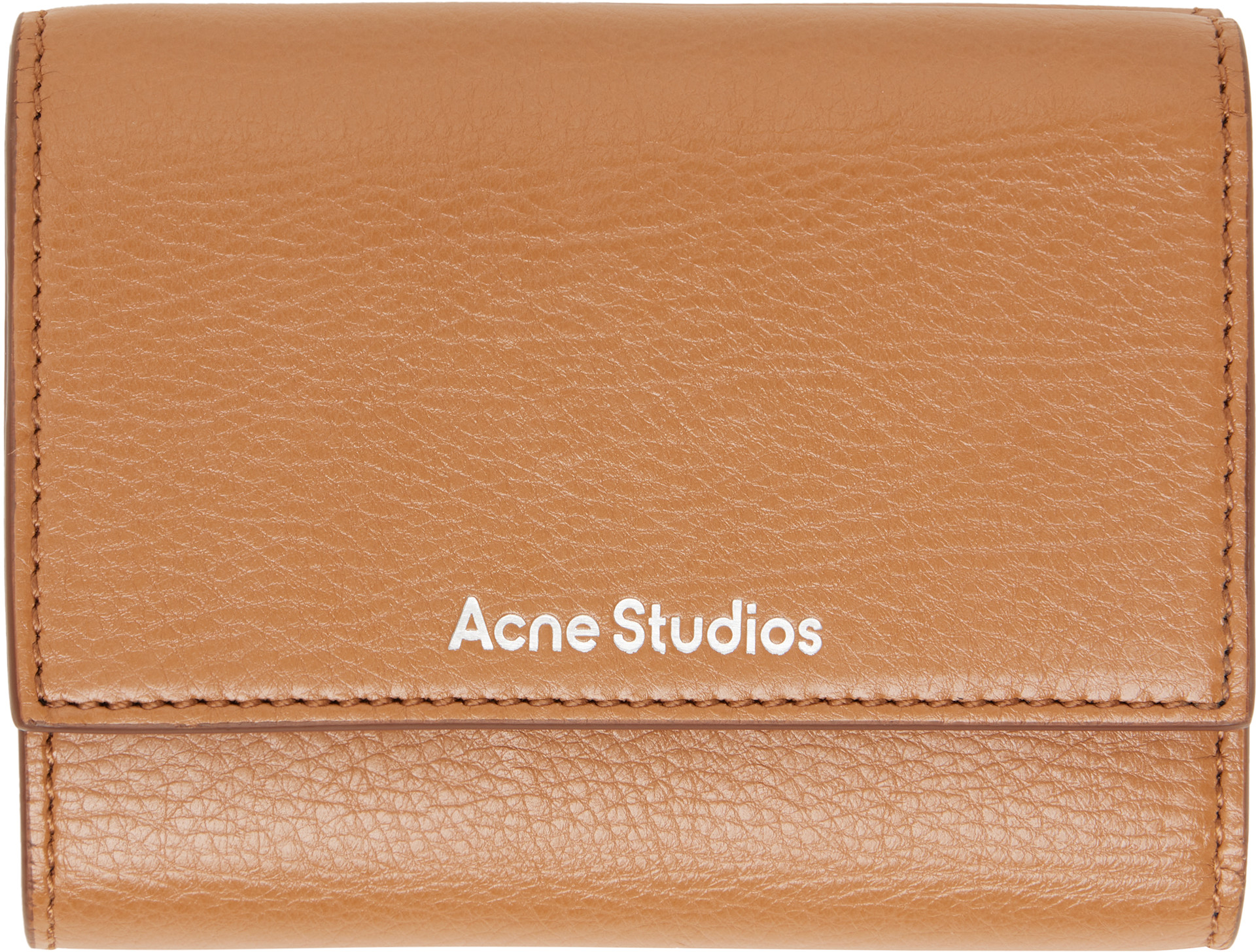 Acne Studios - Brown Leather Trifold Wallet