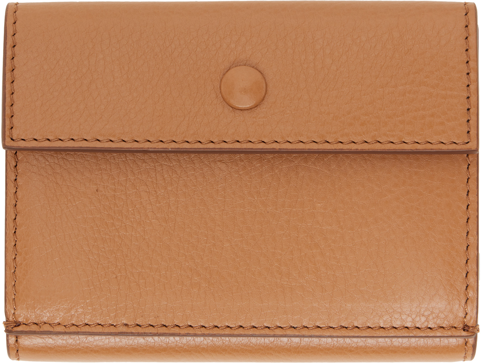 Acne Studios - Brown Leather Trifold Wallet