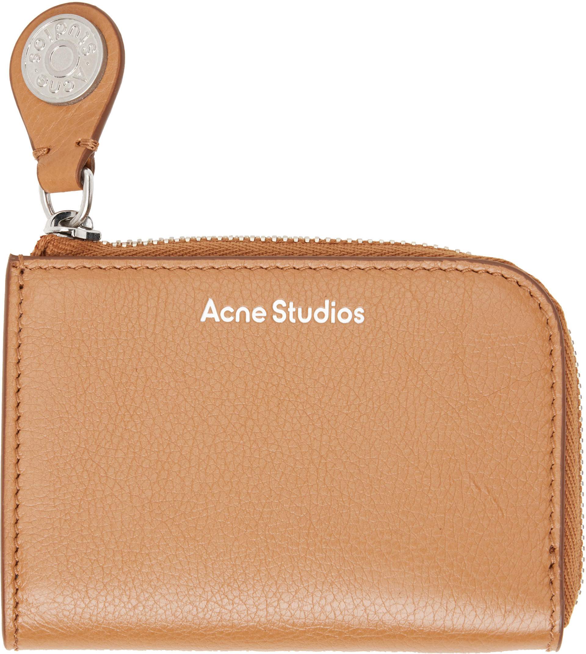 Acne Studios - Portefeuille brun à glissière