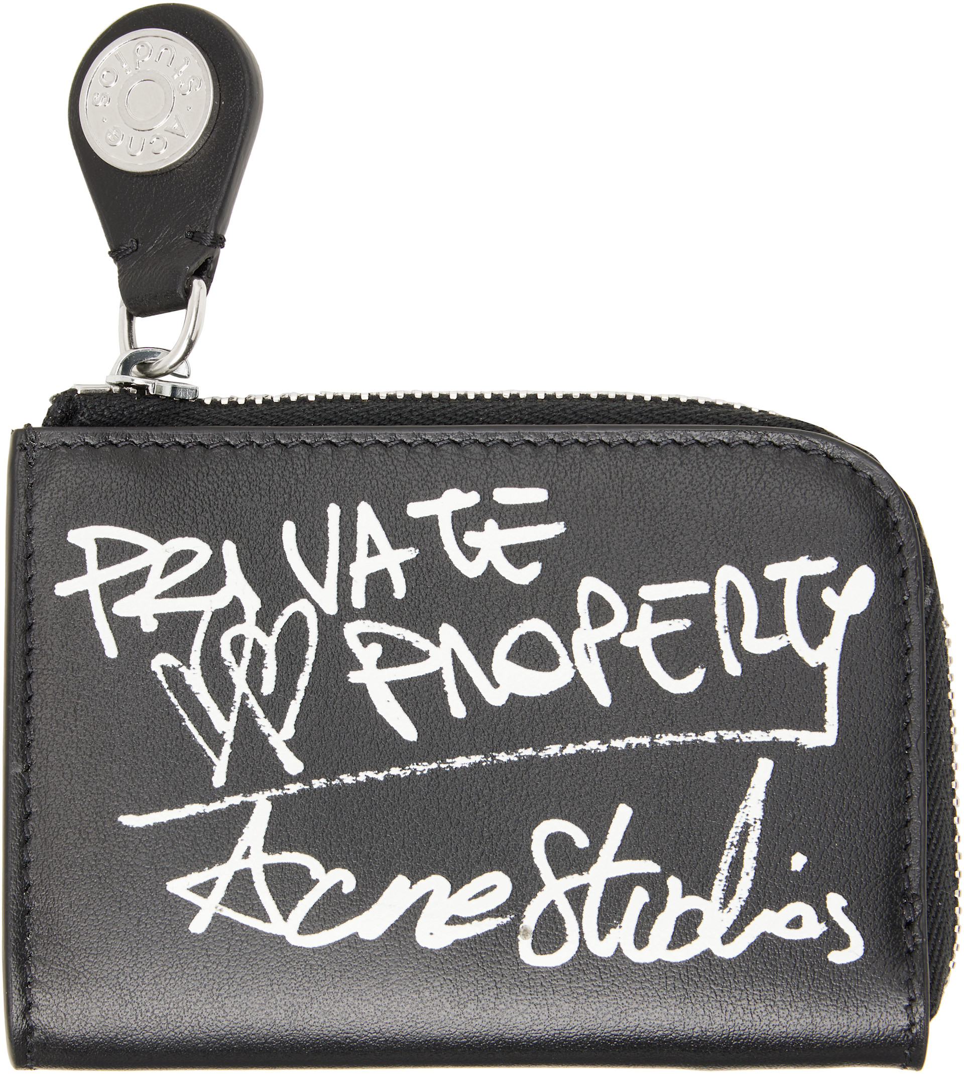 Acne Studios - Portefeuille noir à glissière