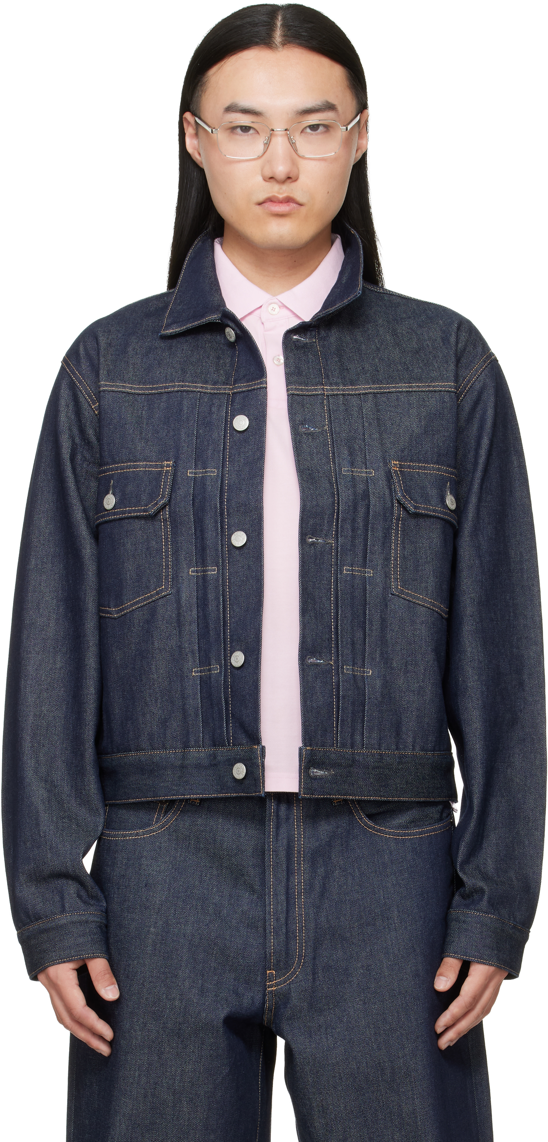 Acne Studios - Blouson Ryker U indigo en denim