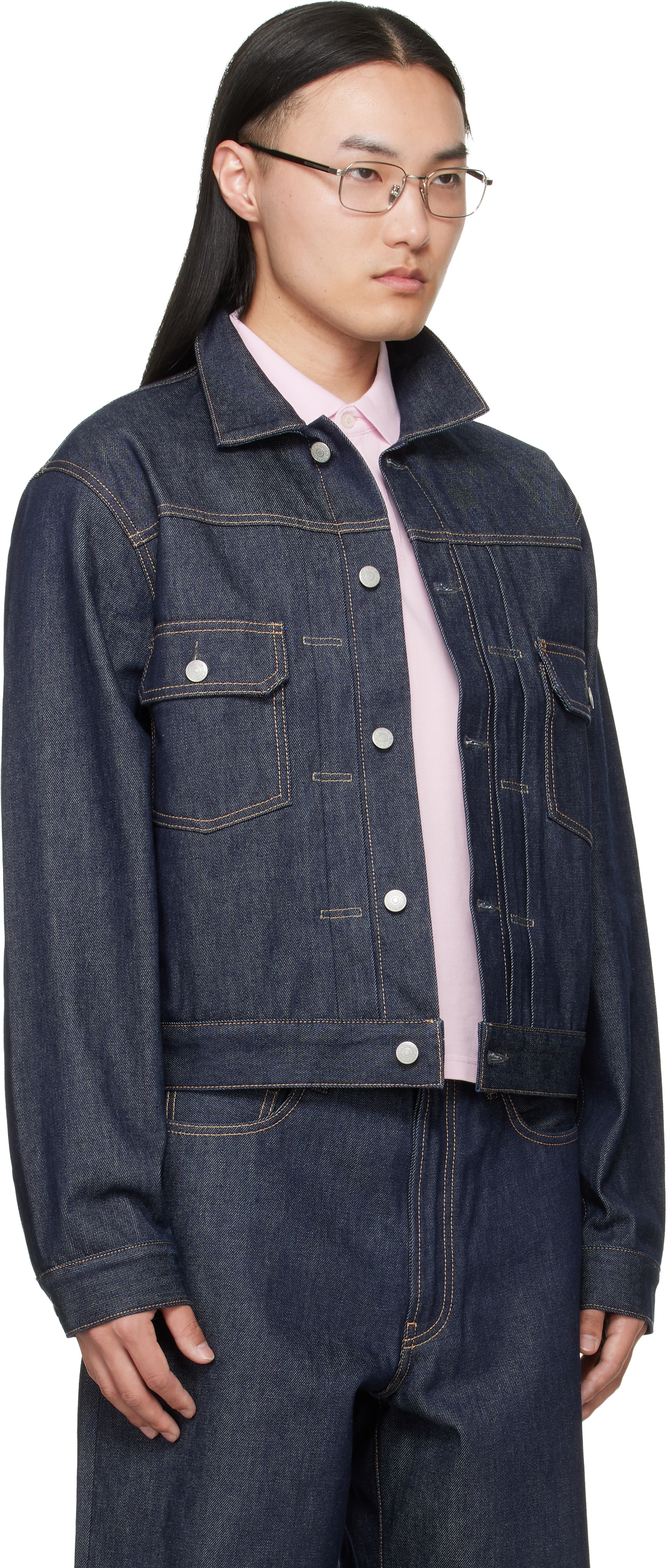 Acne Studios - Blouson Ryker U indigo en denim