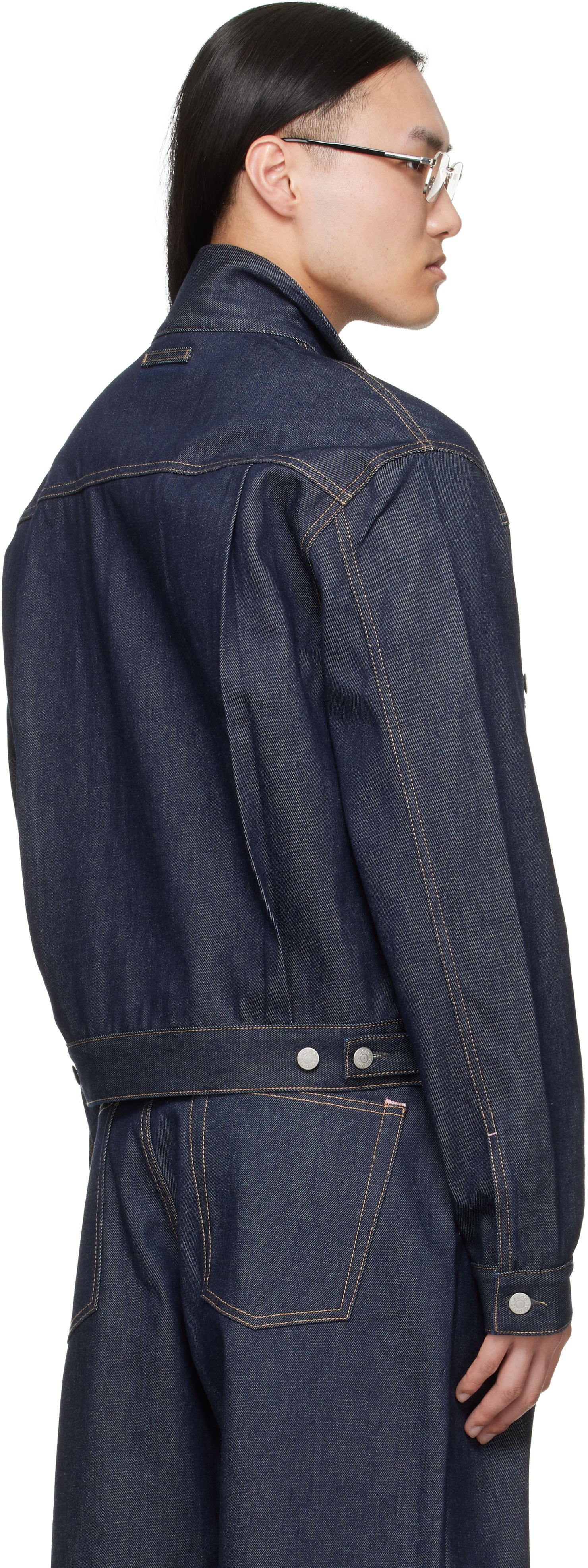 Acne Studios - Blouson Ryker U indigo en denim