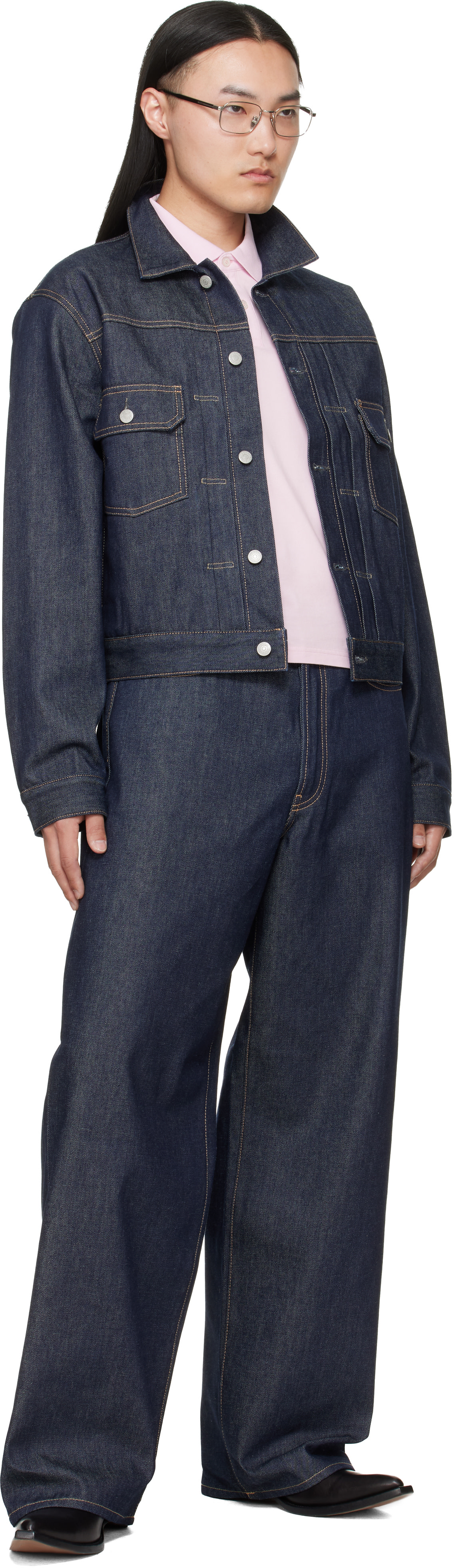 Acne Studios - Blouson Ryker U indigo en denim