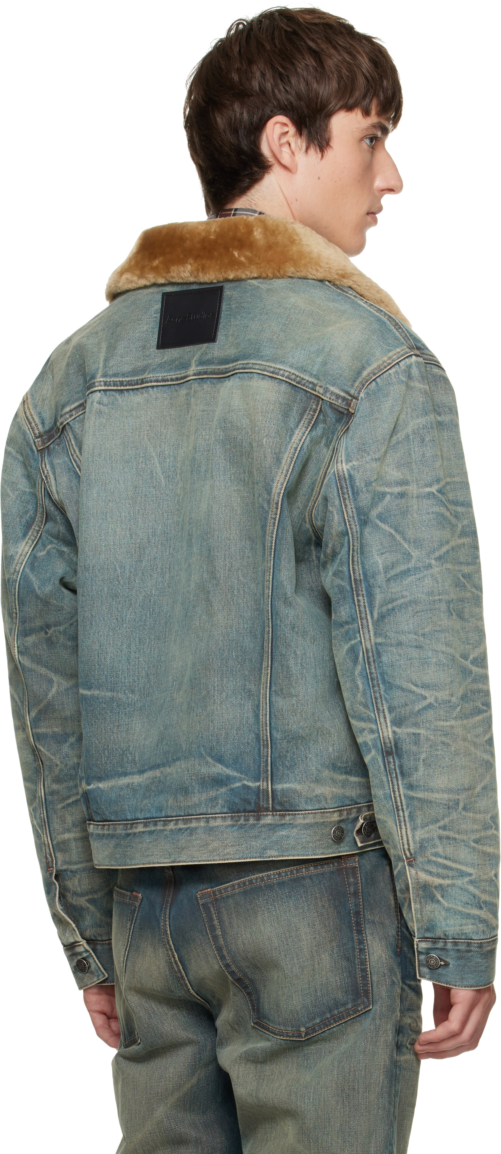 Acne Studios - Blue Fur Collar Denim Jacket