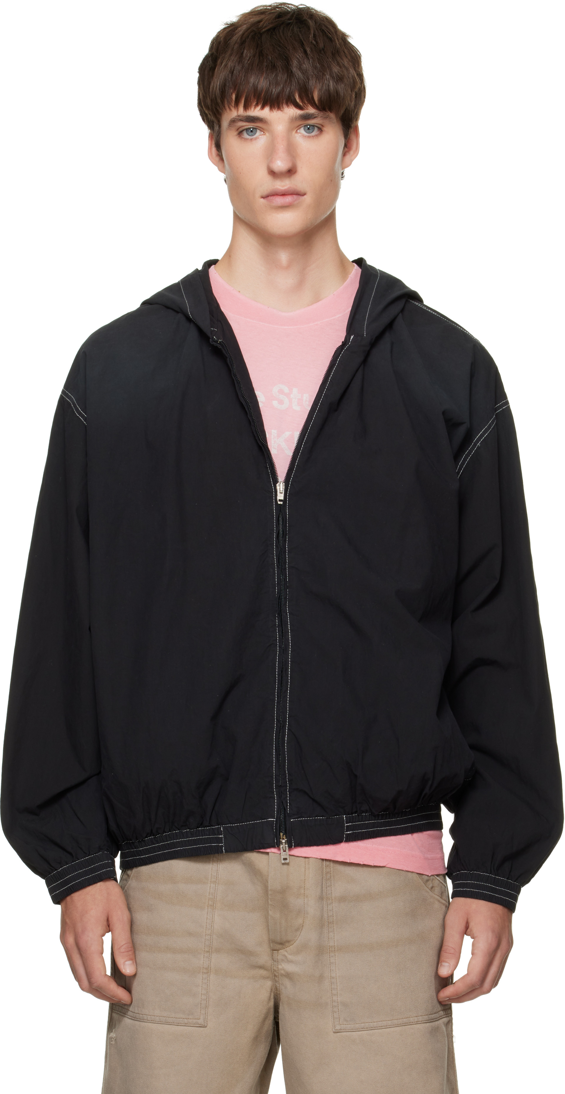 Acne Studios - Black Hooded Logo Jacket