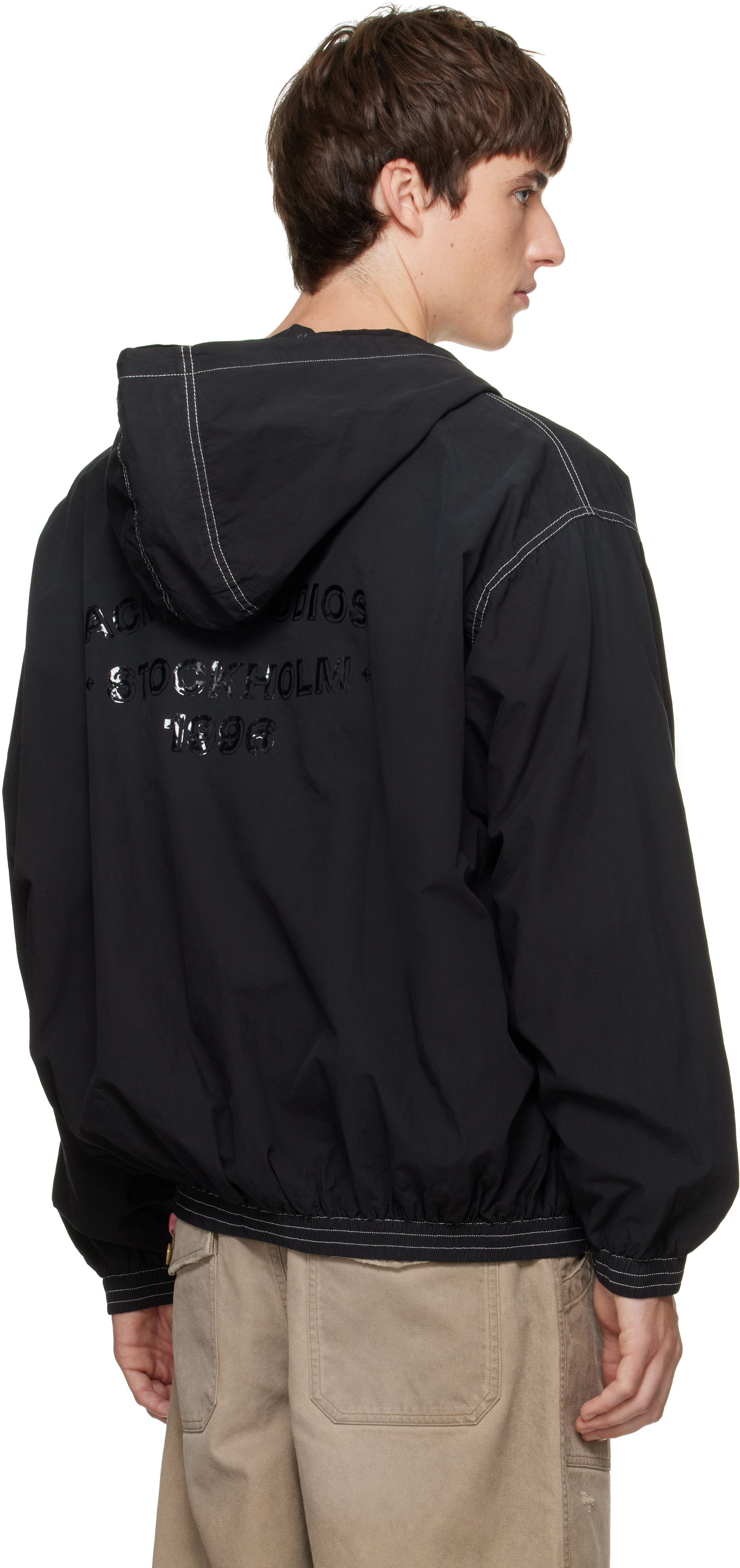 Acne Studios - Black Hooded Logo Jacket