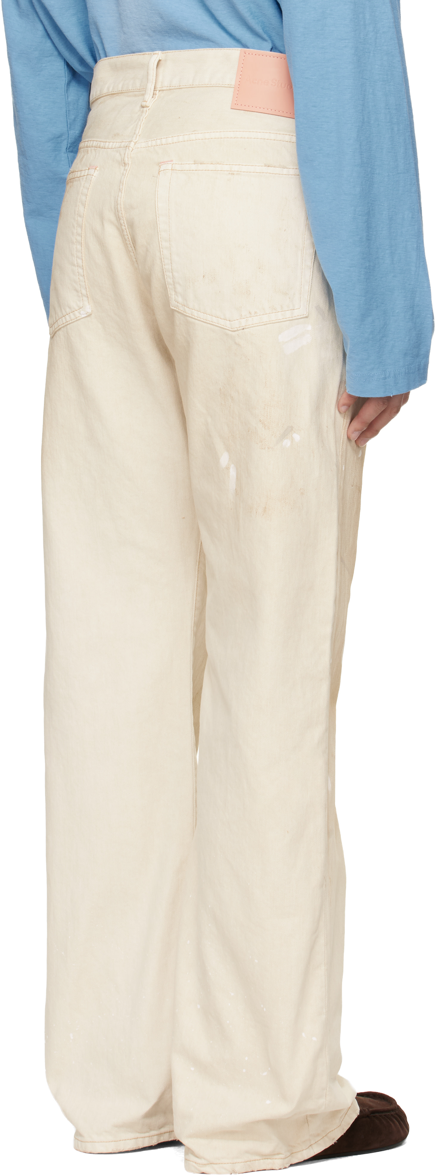 Acne Studios - Jean 2021 blanc cassé à coupe classique