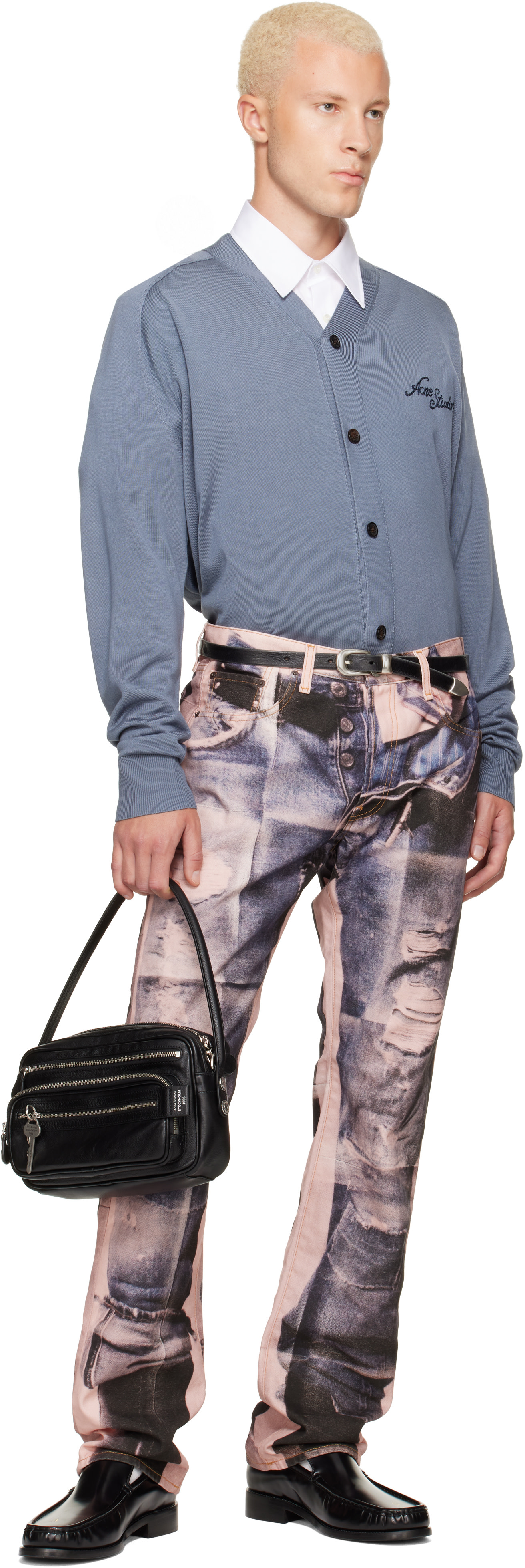 るん。さんAcne Studios イタリア製 ピンクセルビッジ・アンクルデニム Acne Studios: Pink Trompe-L'oeil 1996M Jeans | SSENSE