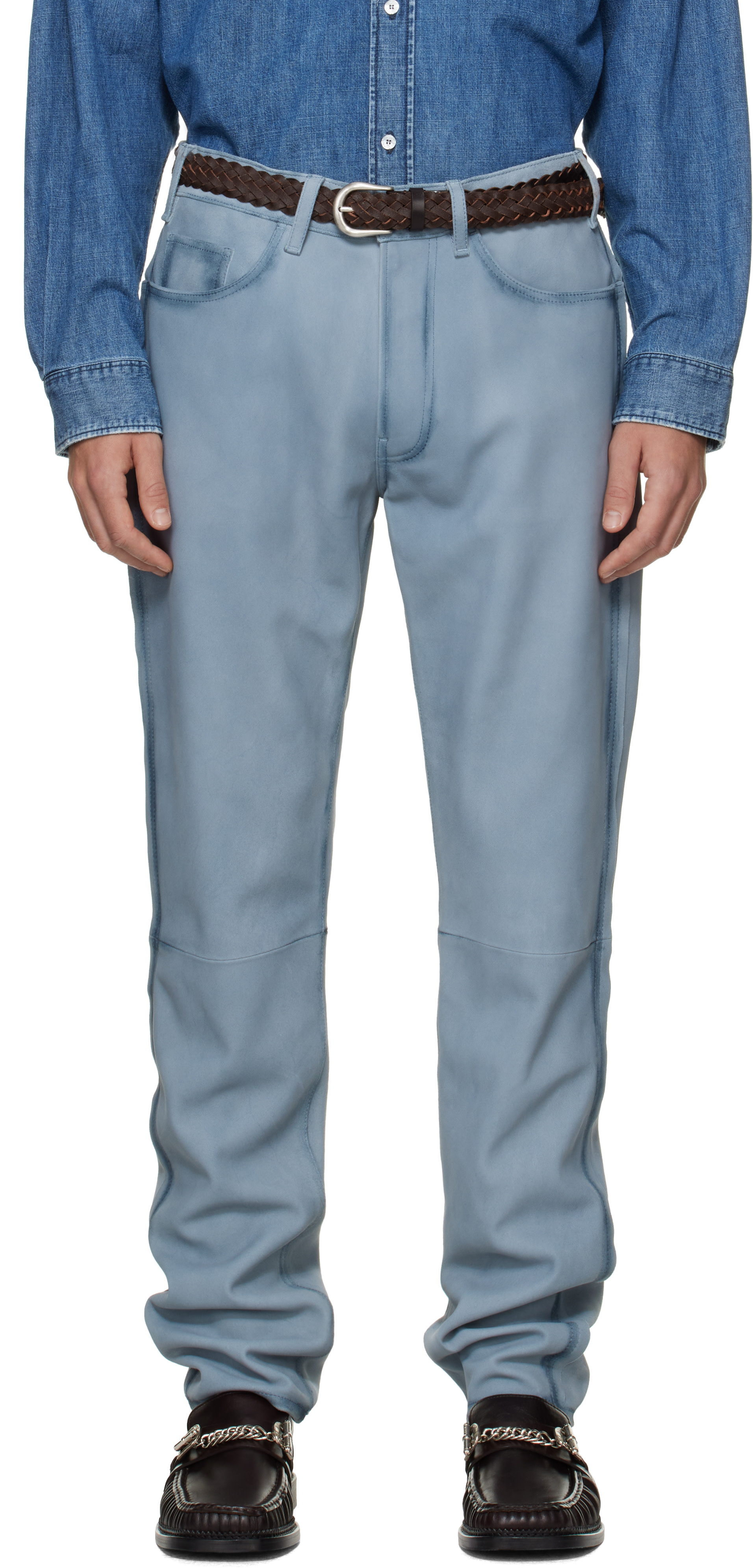 Acne Studios - Blue 1979 Suede Trousers