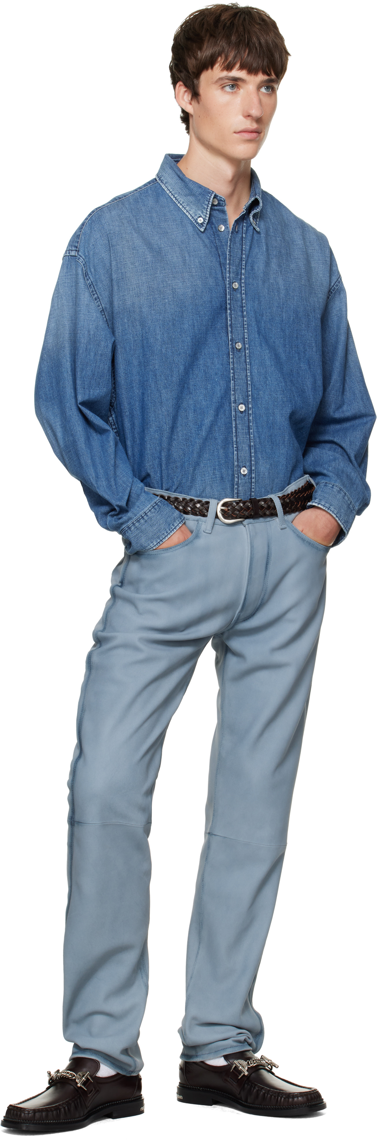 Acne Studios - Blue 1979 Suede Trousers