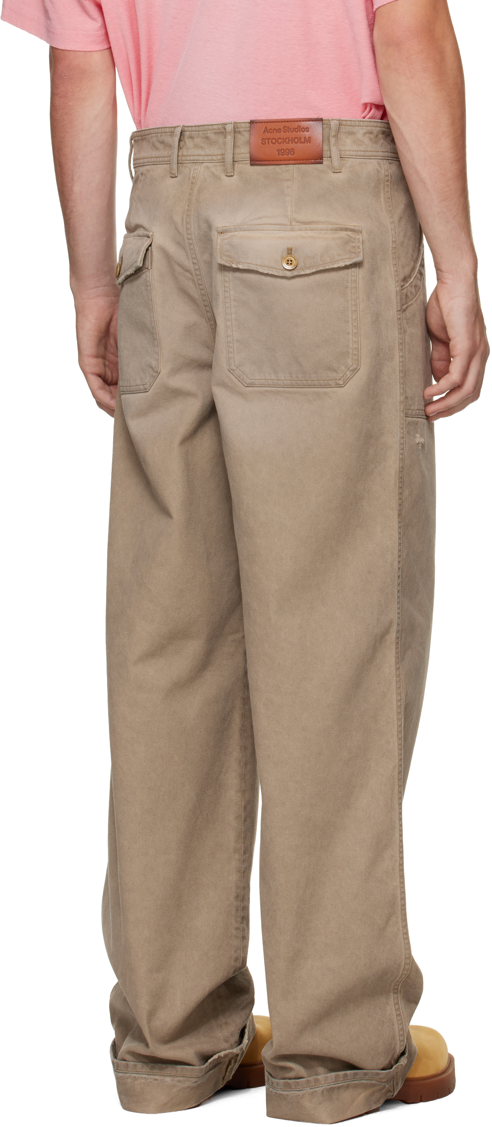 Acne Studios - Beige Stained Twill Trousers