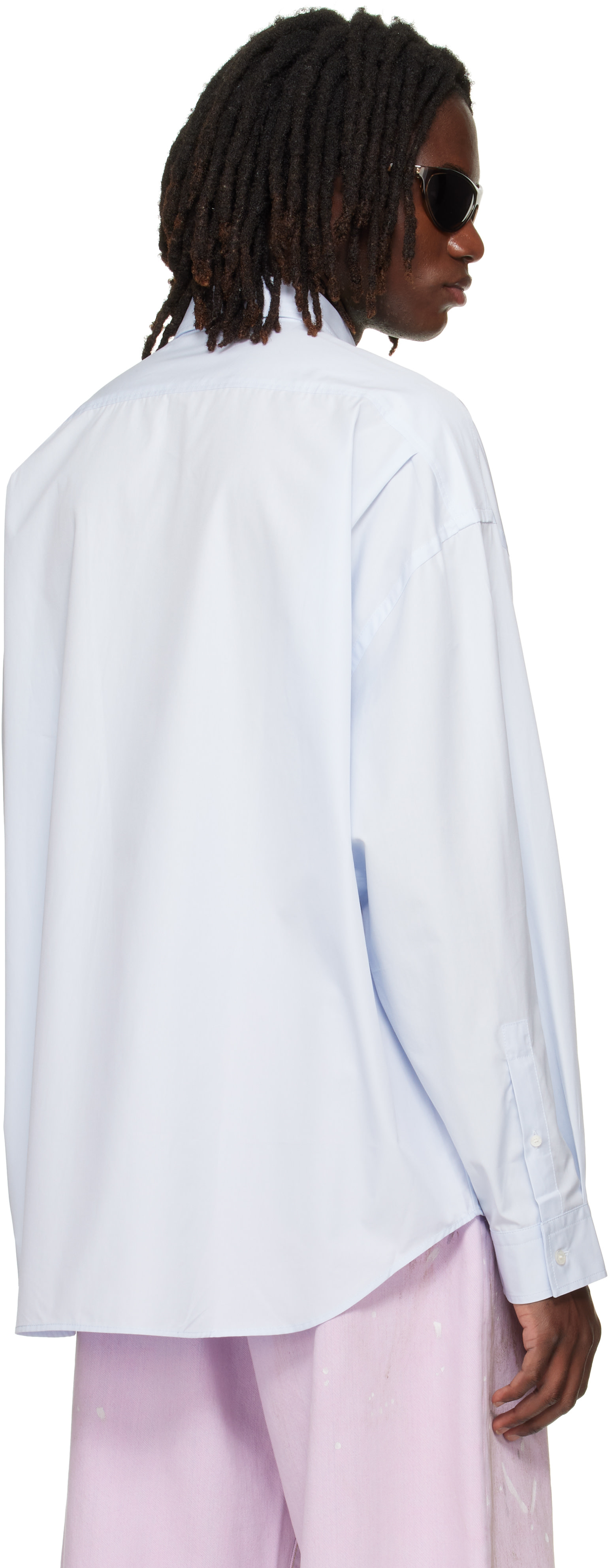 Acne Studios - Blue Button-Up Logo Shirt