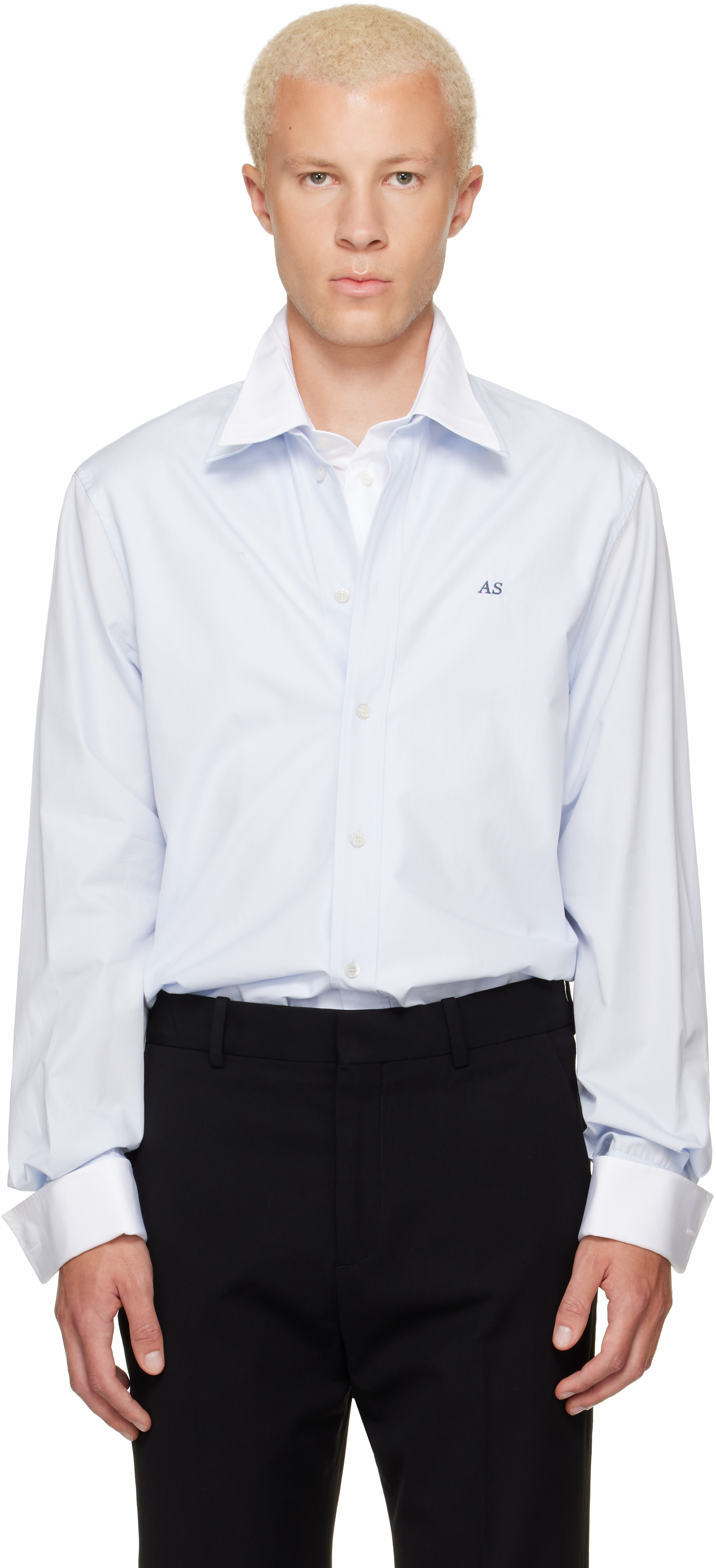 Acne Studios - Blue Layered Poplin Button-Up Shirt