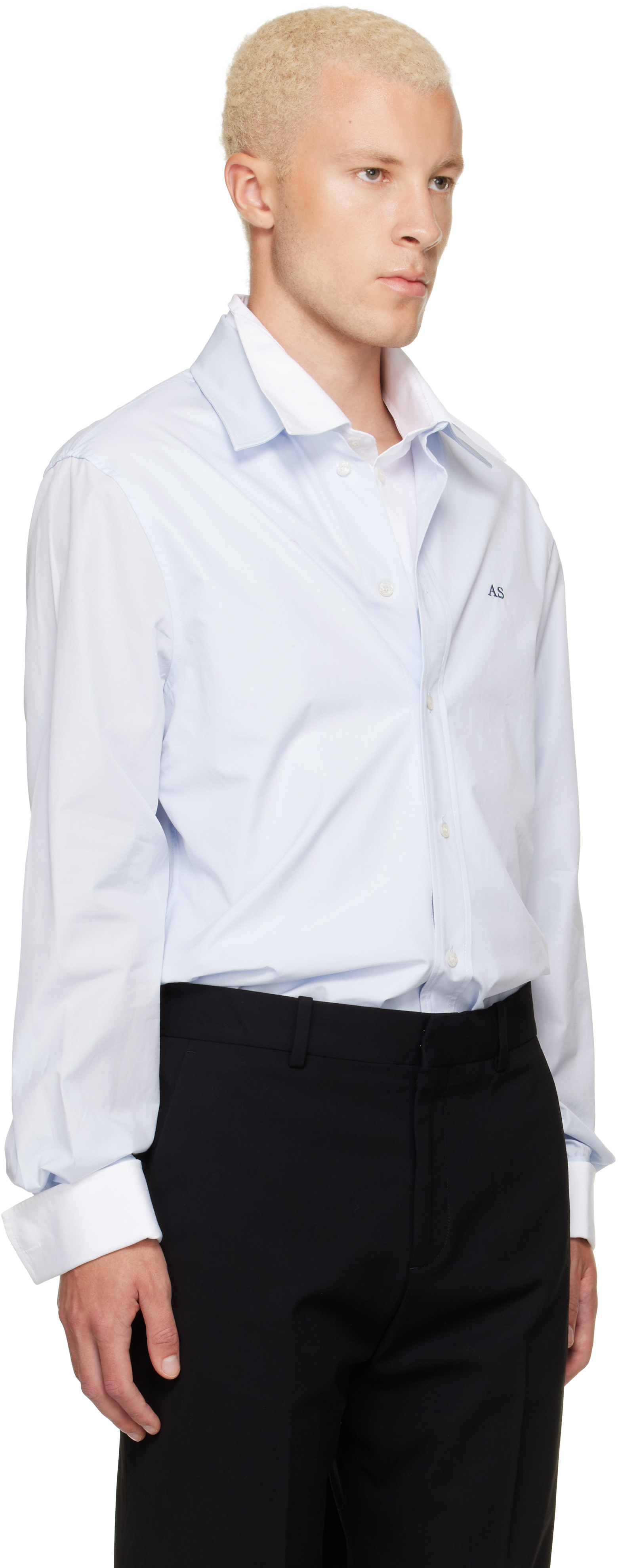 Acne Studios - Blue Layered Poplin Button-Up Shirt