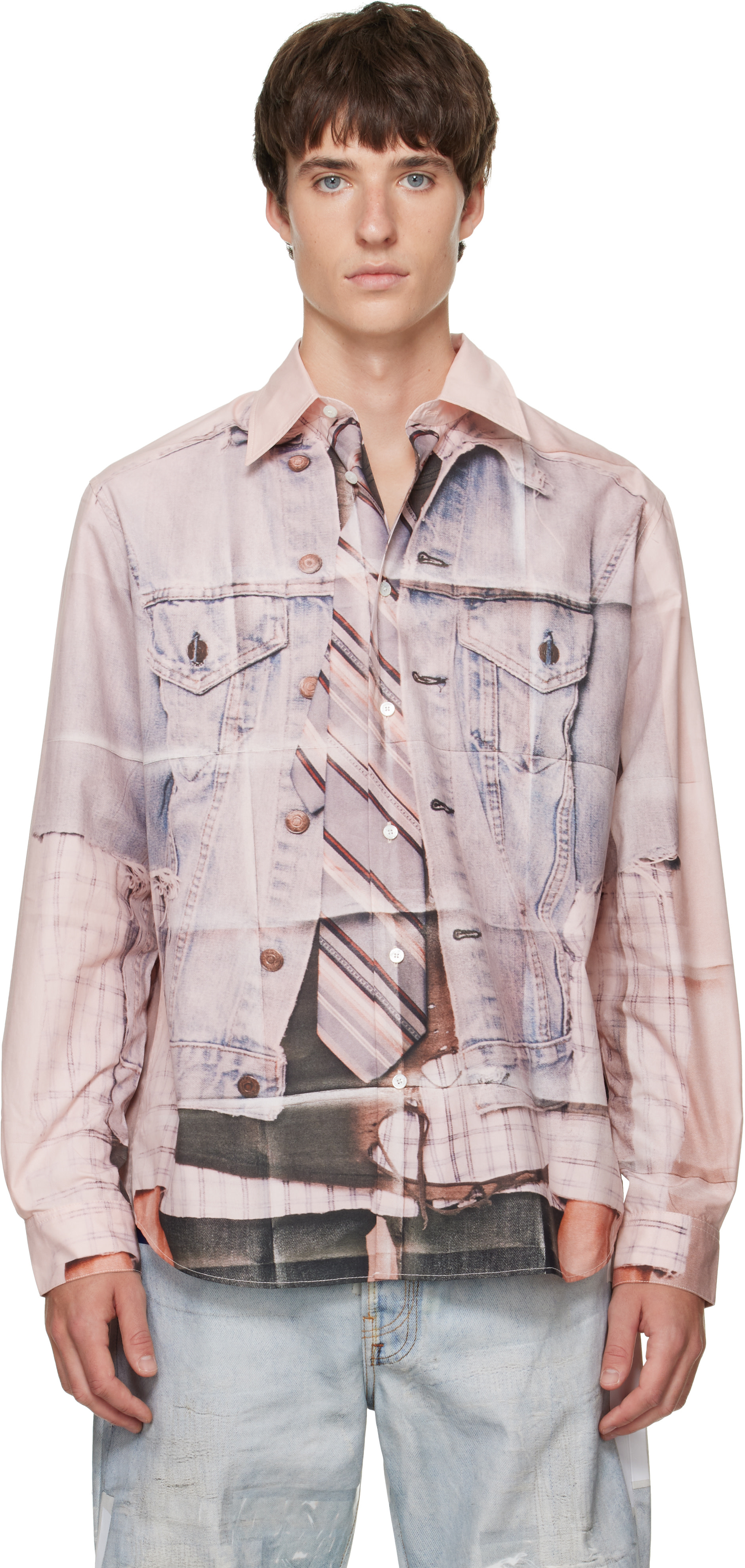 Acne Studios - Pink Printed Button-Up Shirt