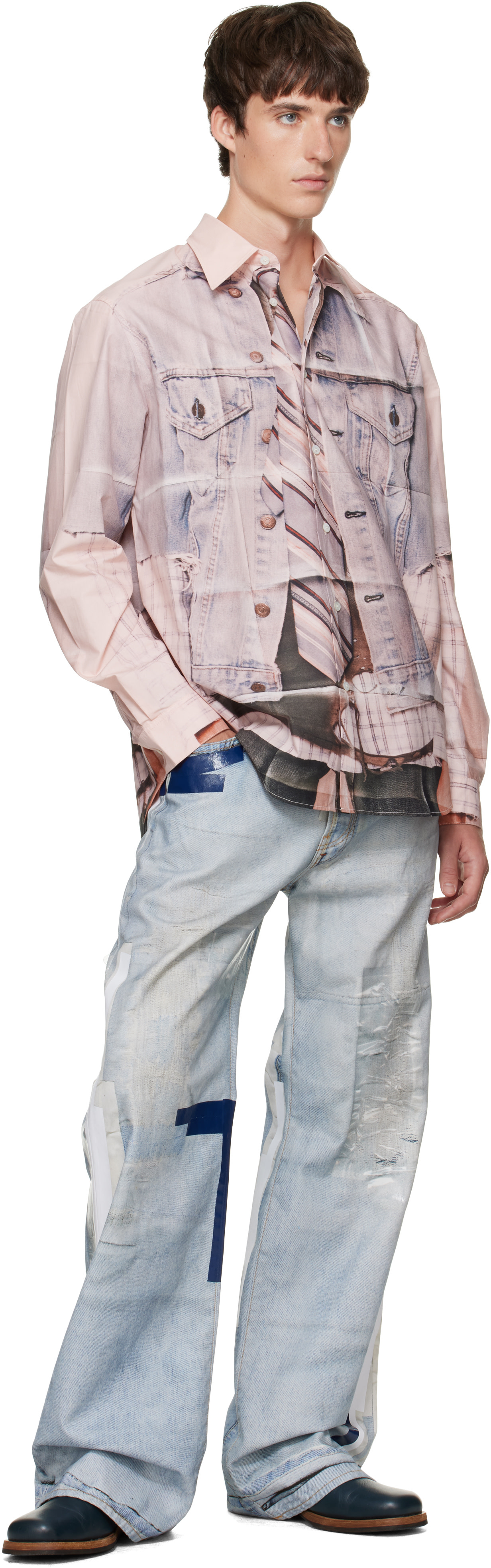 Acne Studios - Pink Printed Button-Up Shirt