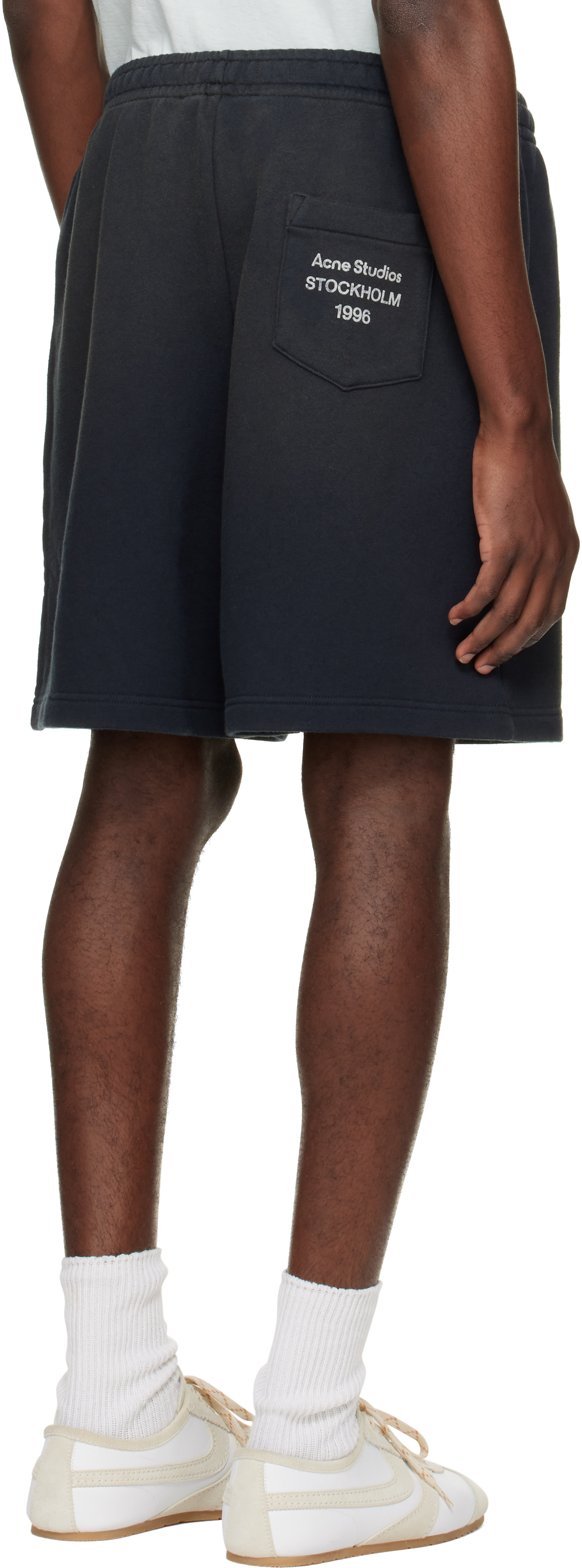 Acne Studios - Black Printed-Logo Shorts