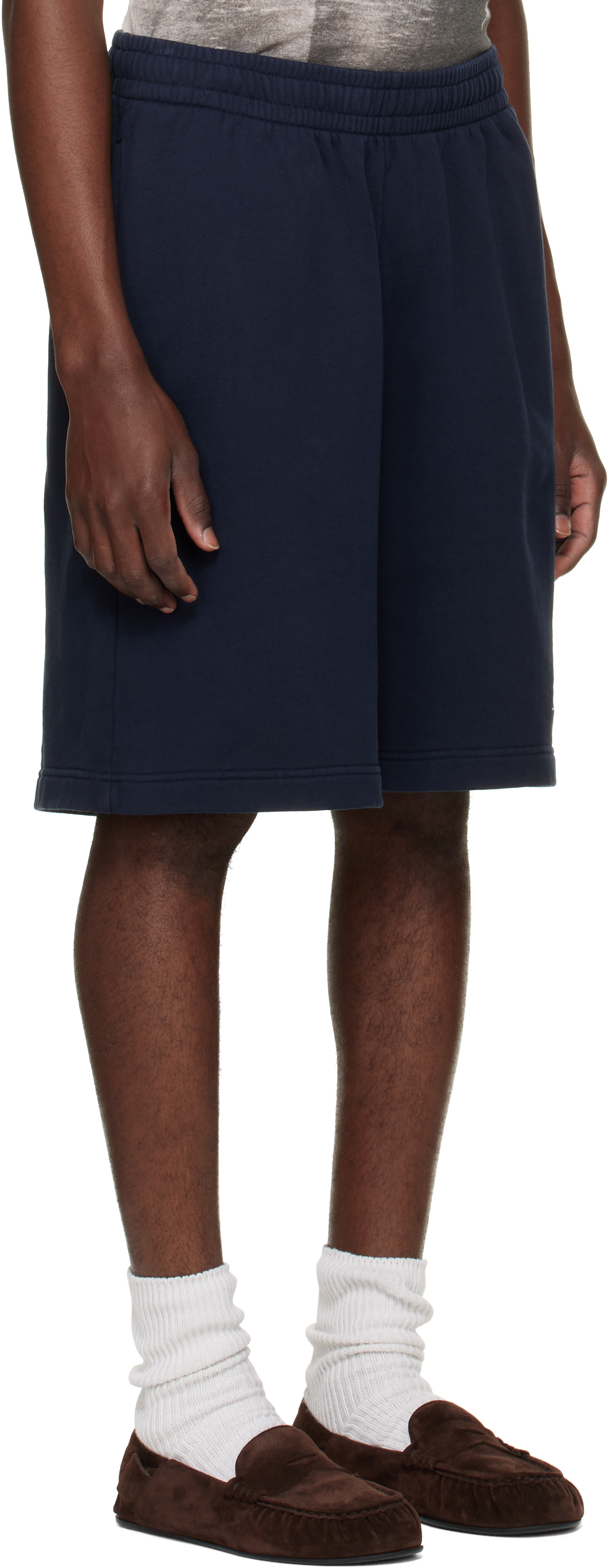 Acne Studios - Navy Embroidered Logo Shorts