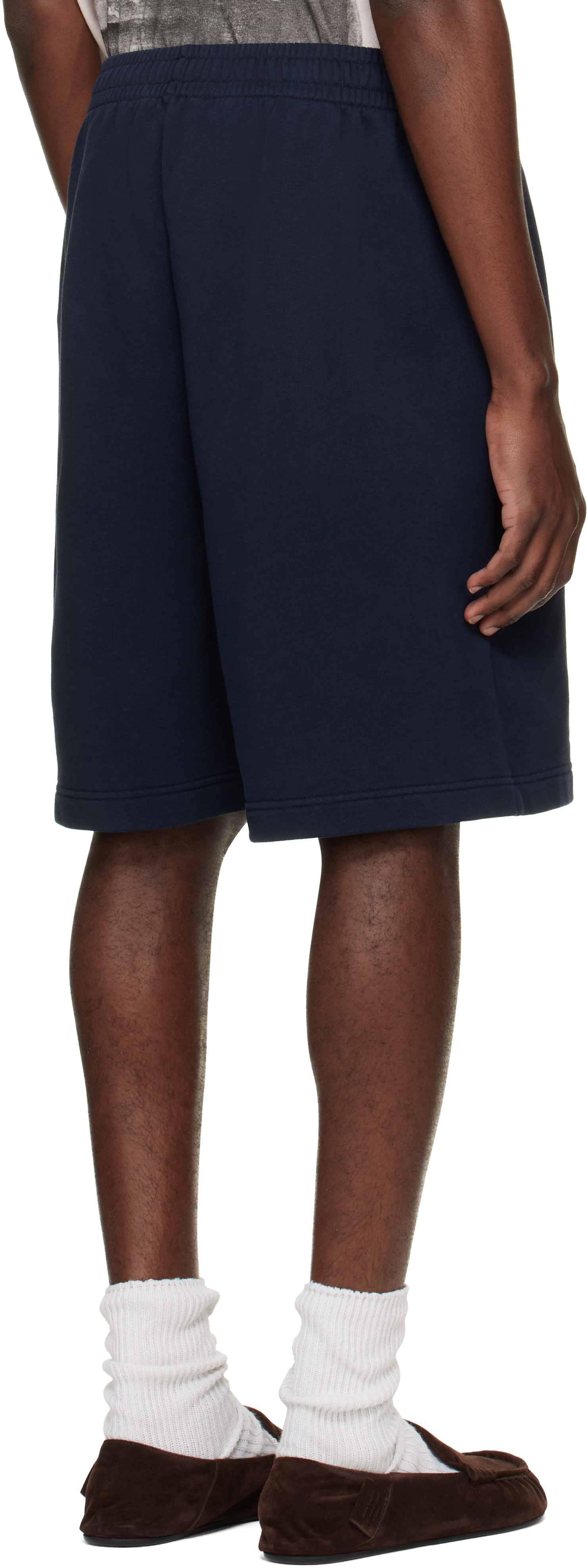 Acne Studios - Navy Embroidered Logo Shorts