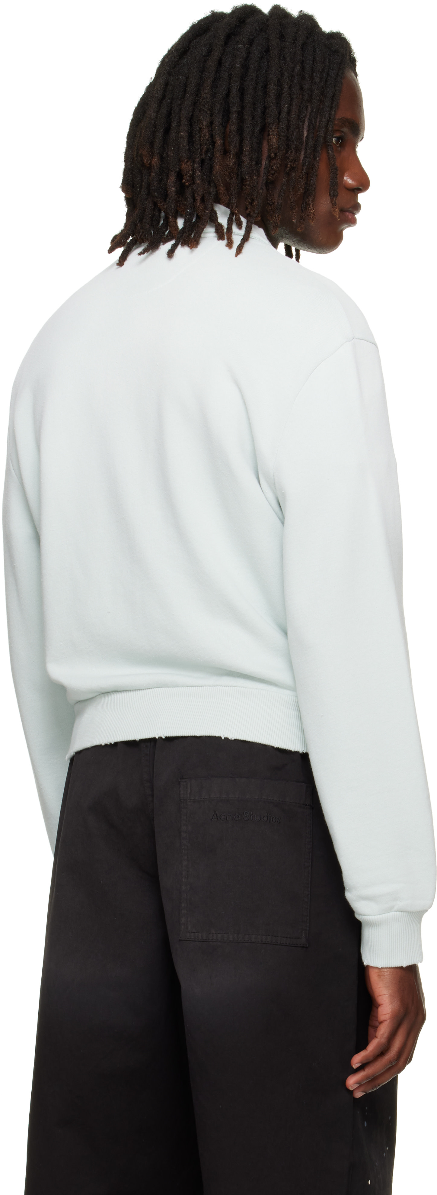 Acne Studios - Pull molletonné vert à glissière