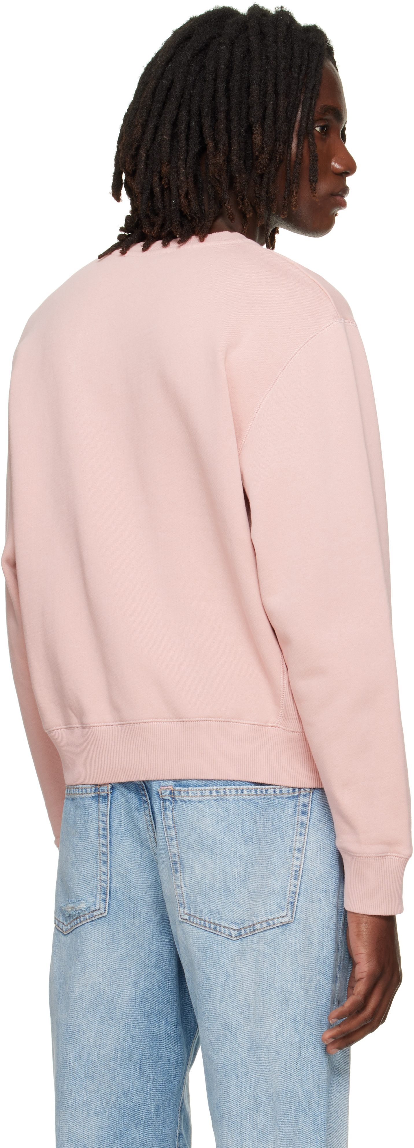 Acne Studios - Pull molletonné rose à logo