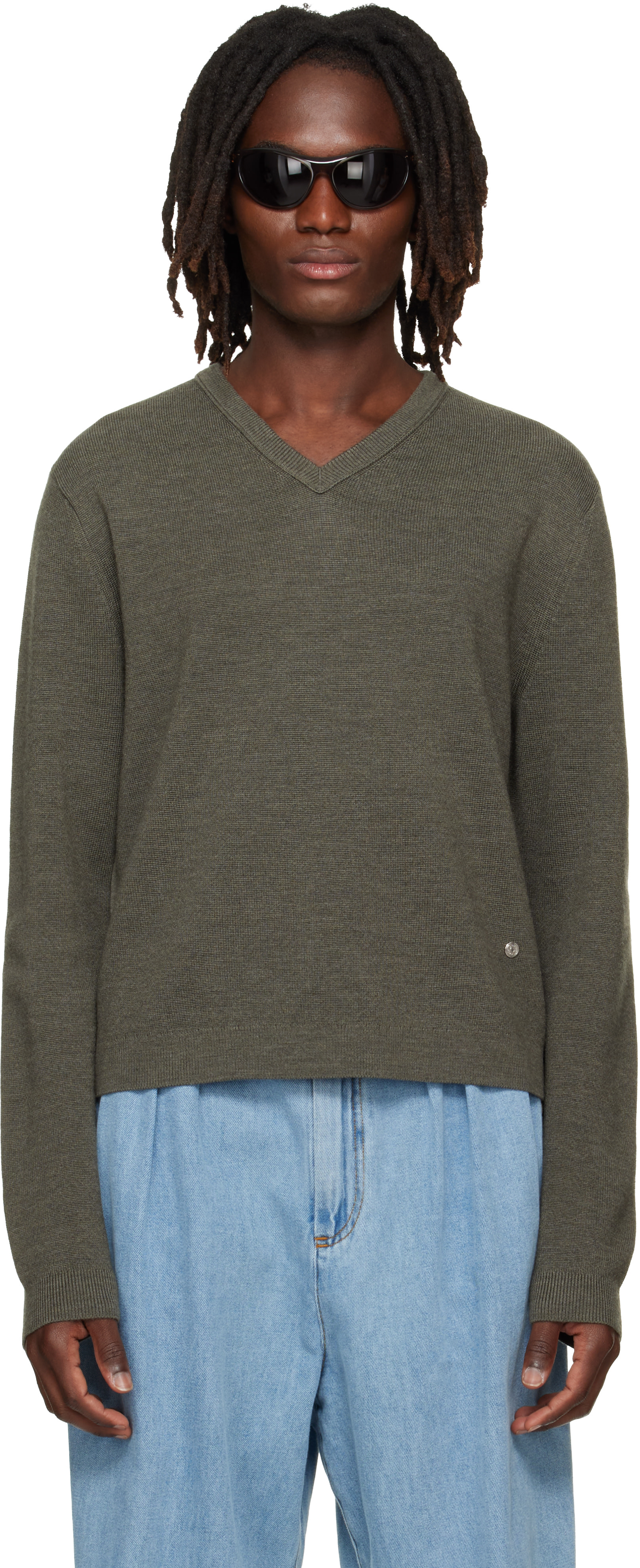 Acne Studios - Khaki Merino Wool Sweater
