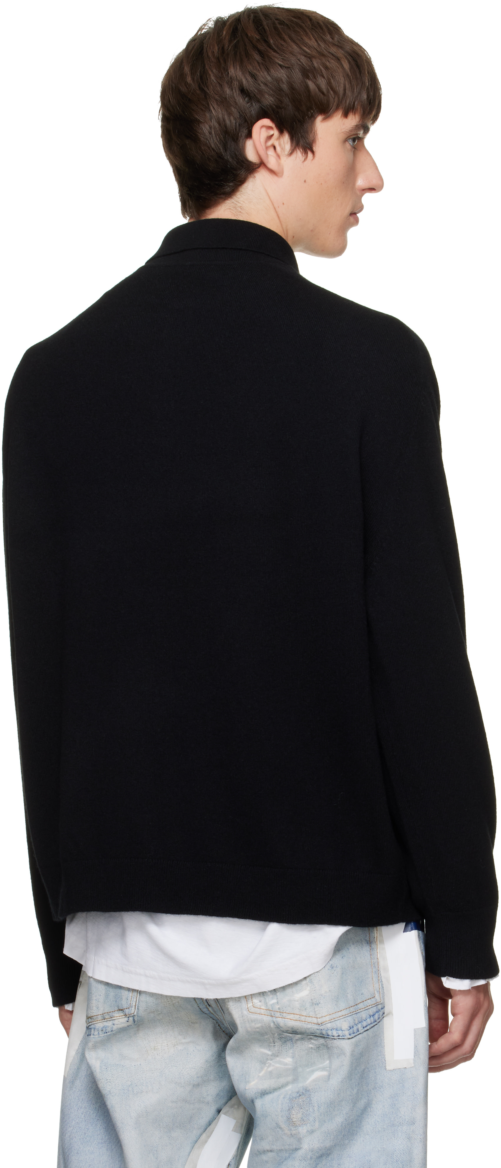 Acne Studios - Black Wool Knit Polo