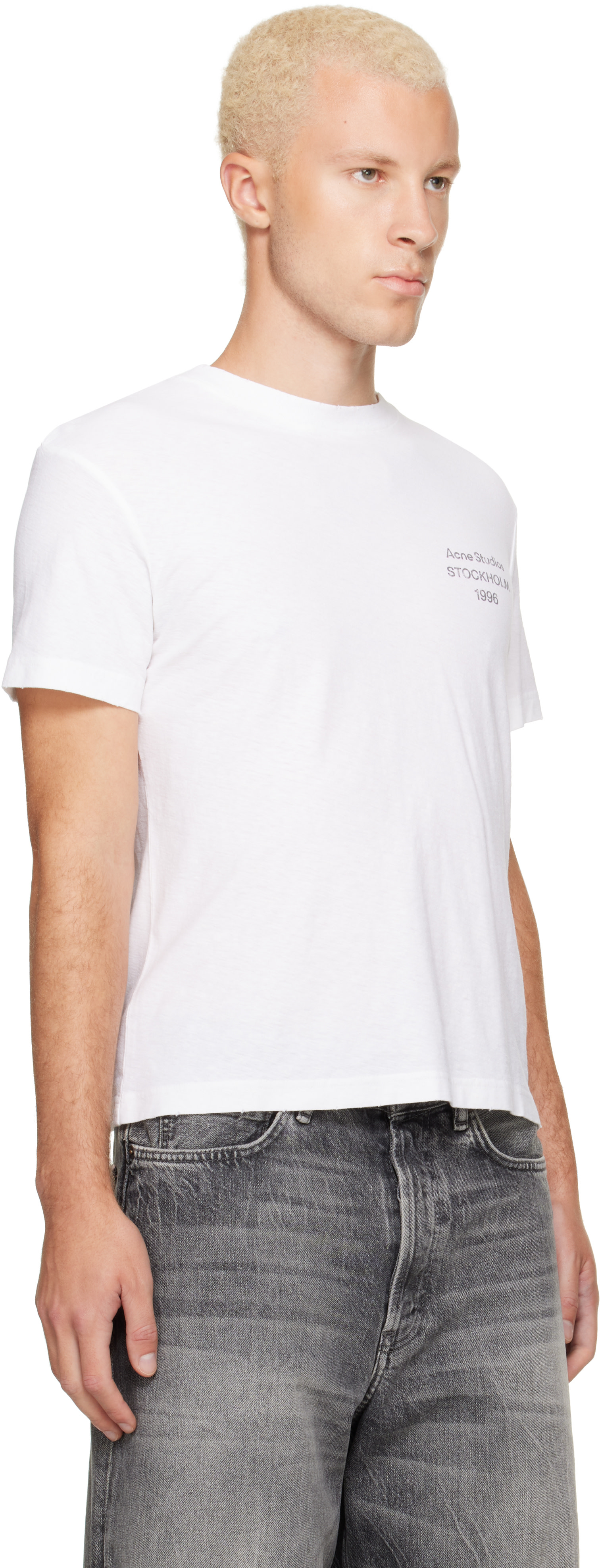 Acne Studios - ホワイト '1996' ロゴ Tシャツ