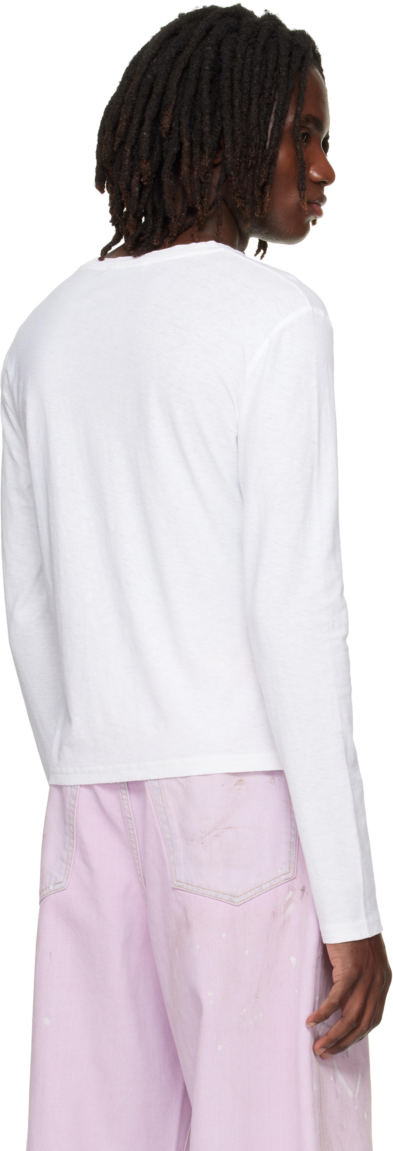 Acne Studios - Off-White Distressed Logo T-shirt