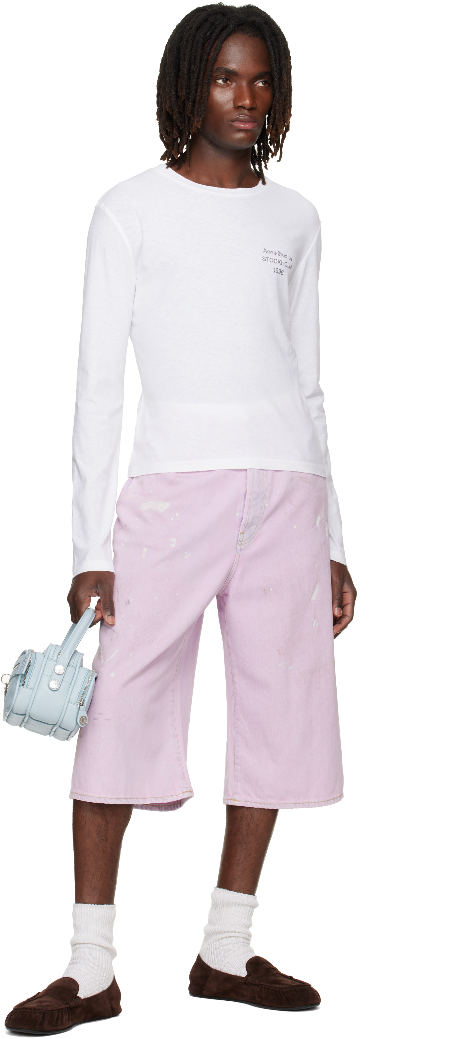 Acne Studios - Off-White Distressed Logo T-shirt