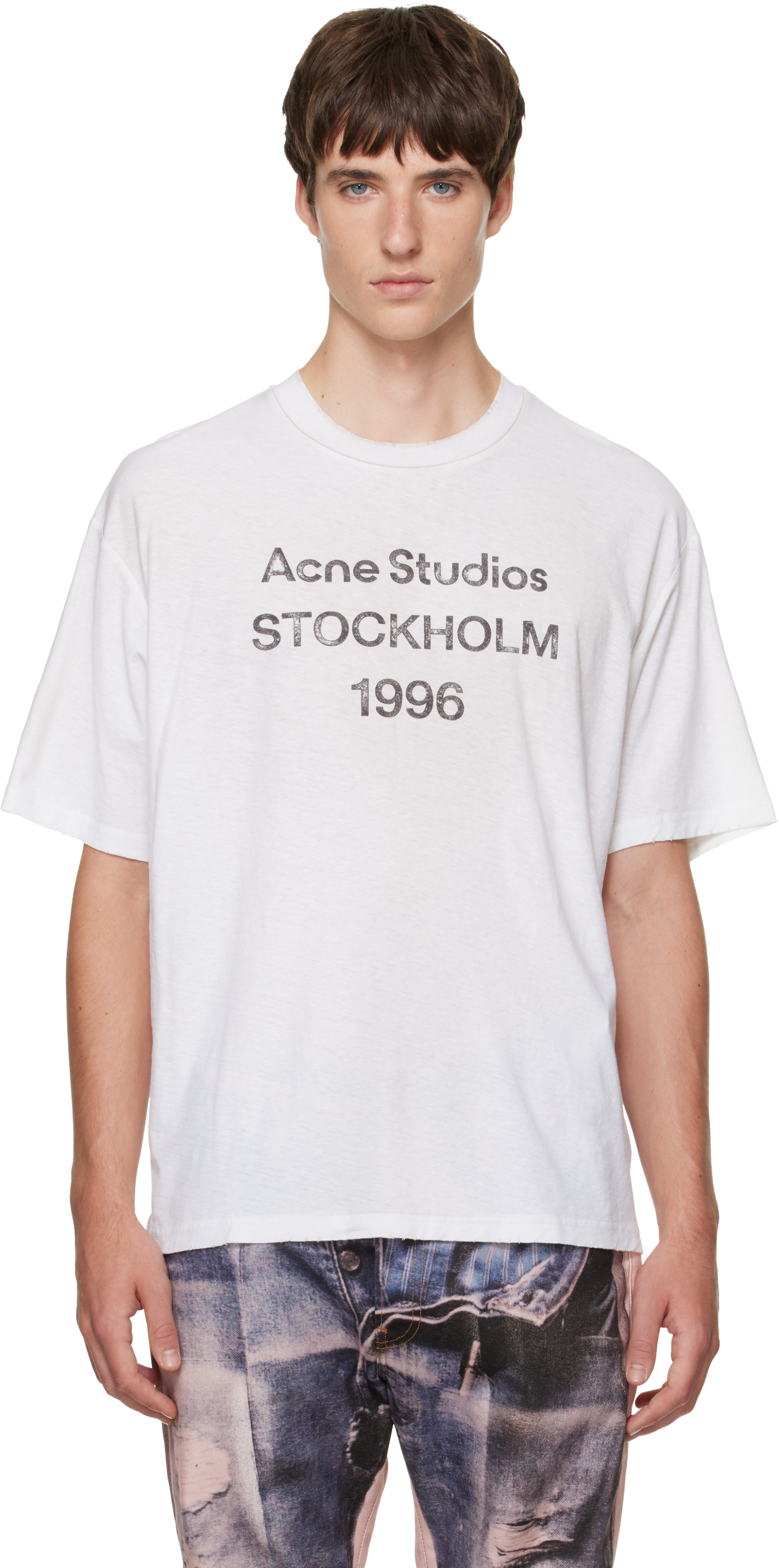 Acne Studios - Off-White Sprayed Logo T-shirt